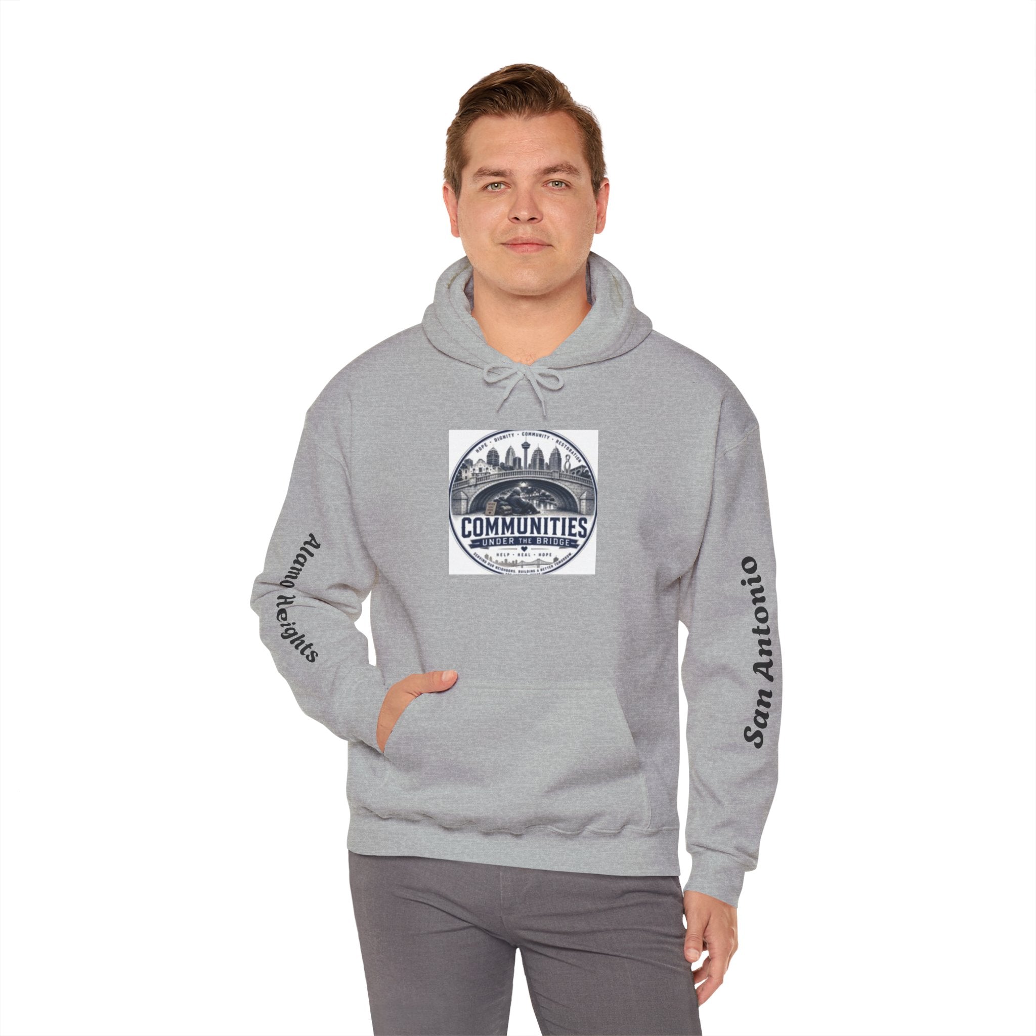 Communities Graphic Hoodie — San Antonio & Alamo Heights Cityscape Hooded Sweatshirt