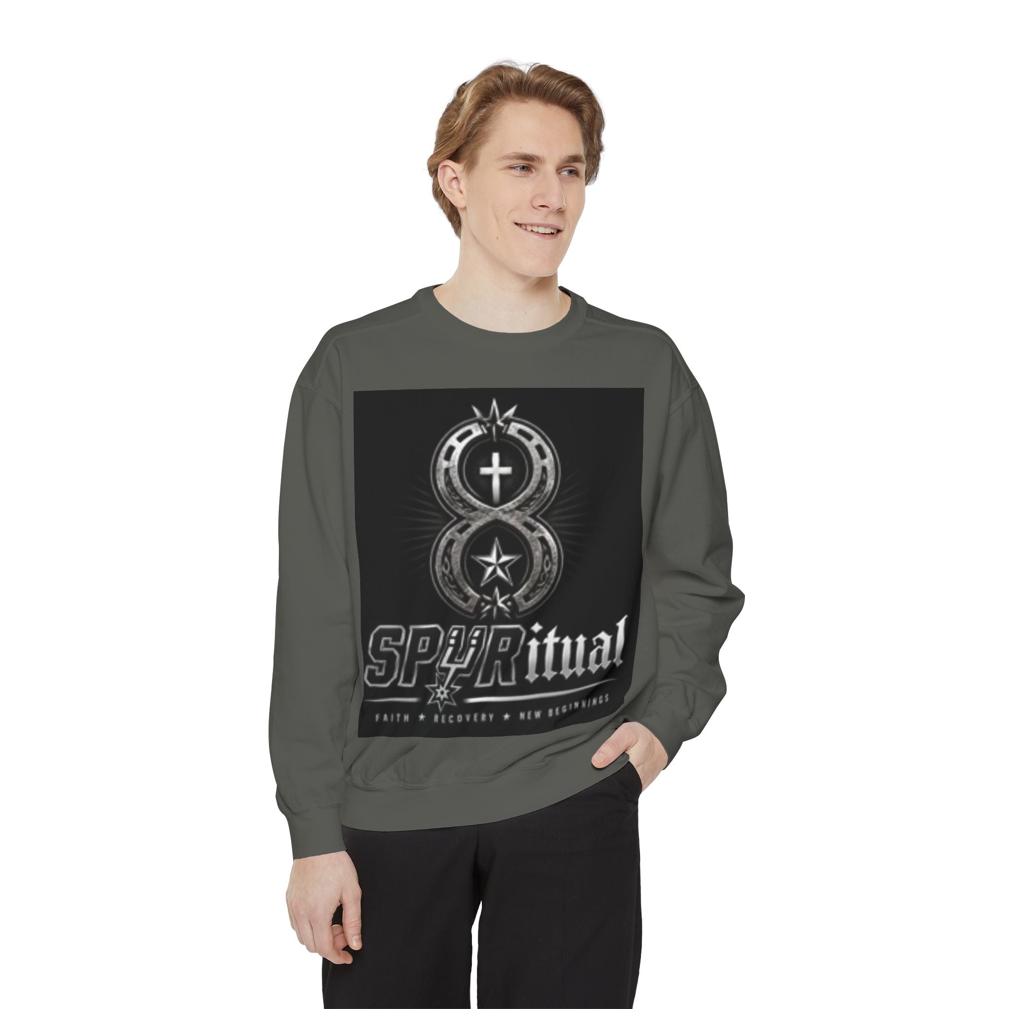 Spiritual Graphic Sweatshirt — 'SPIRITual' Vintage Emblem Crewneck