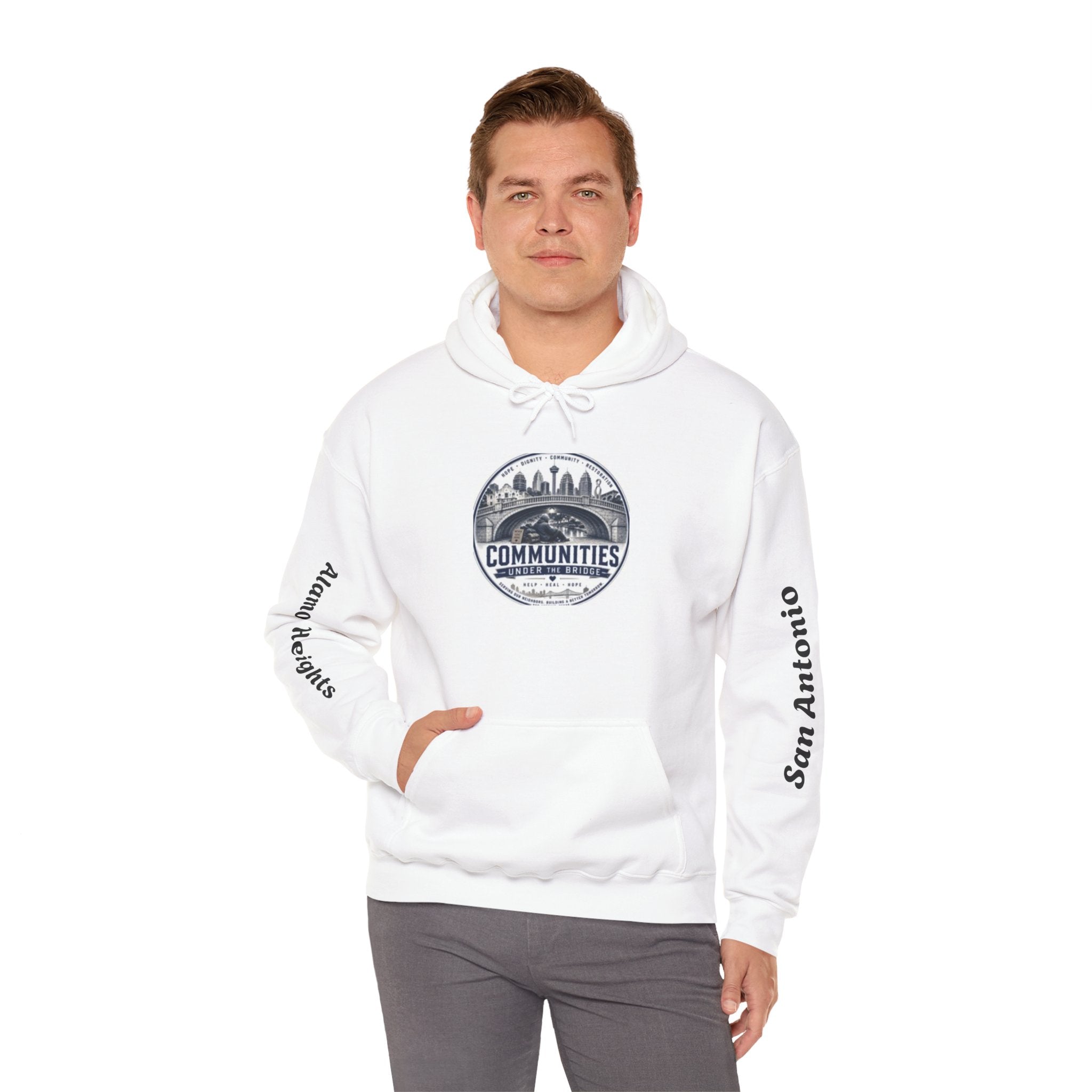 Communities Graphic Hoodie — San Antonio & Alamo Heights Cityscape Hooded Sweatshirt