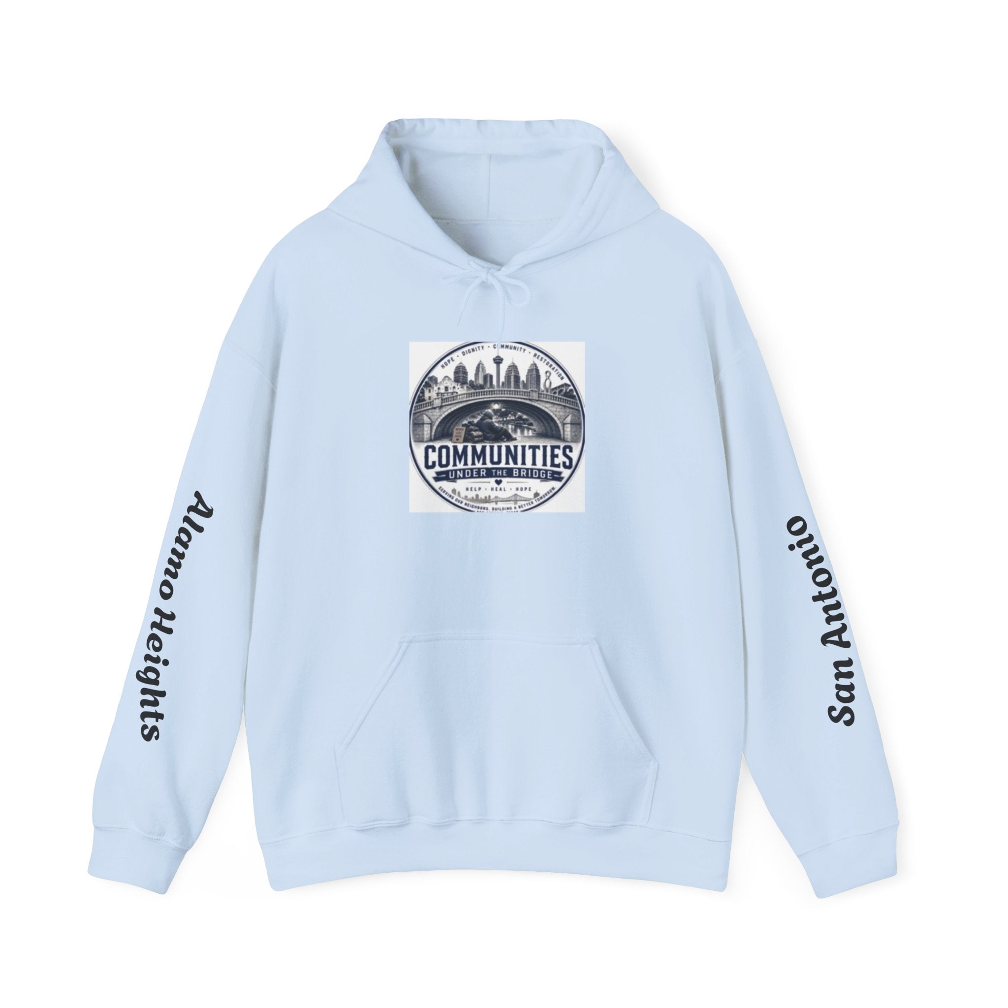 Communities Graphic Hoodie — San Antonio & Alamo Heights Cityscape Hooded Sweatshirt