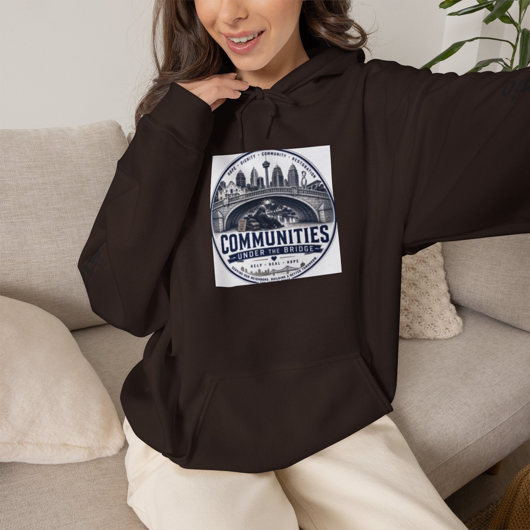 Communities Graphic Hoodie — San Antonio & Alamo Heights Cityscape Hooded Sweatshirt