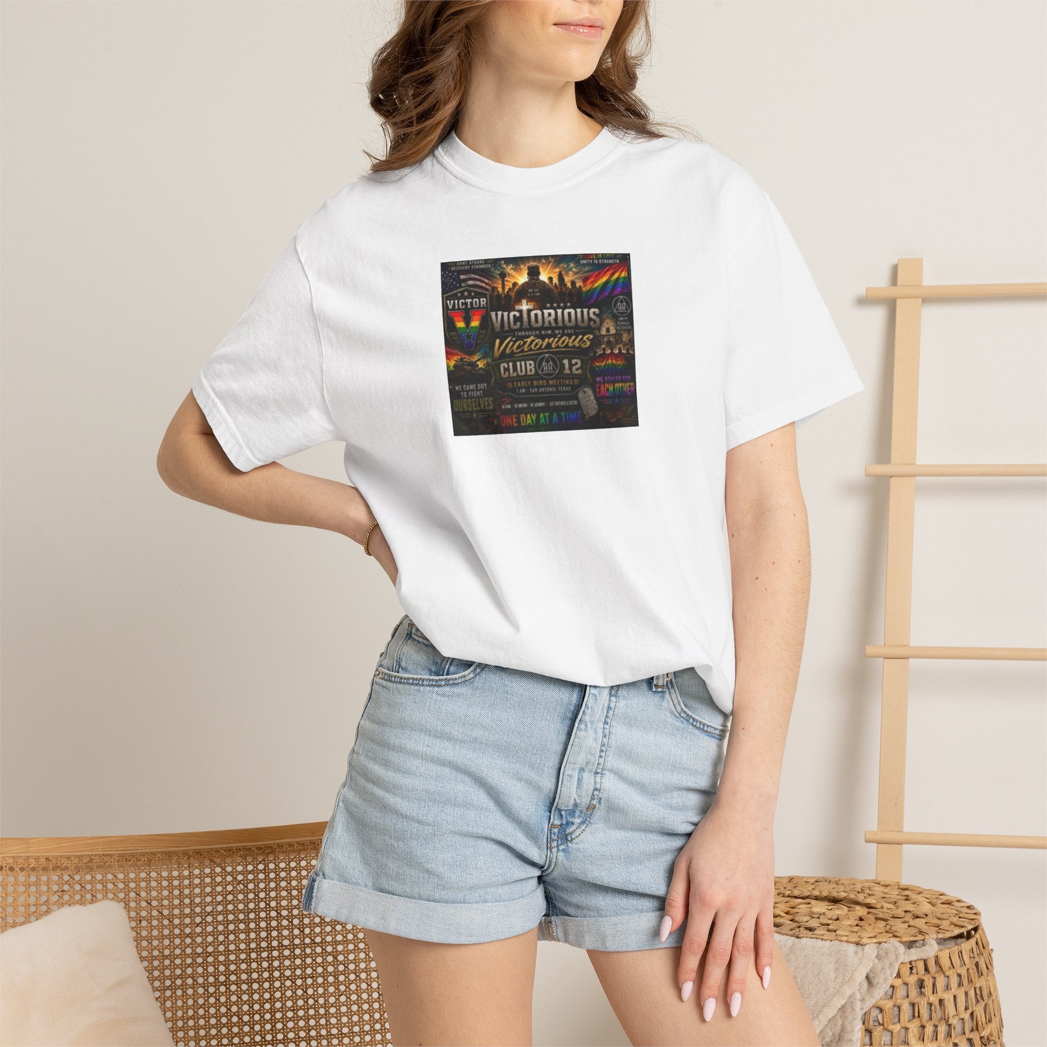 Victorious Vintage Hot Air Balloon Graphic T-Shirt