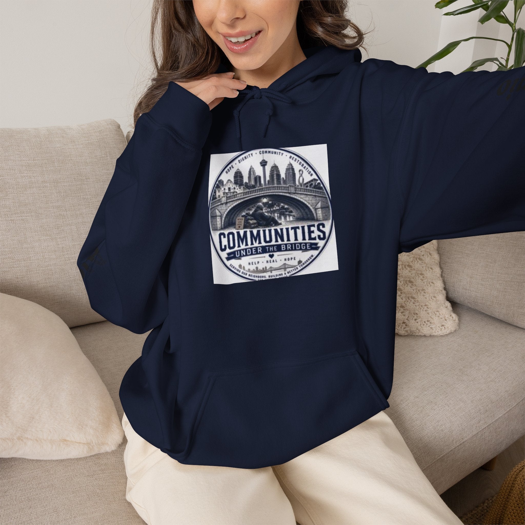 Communities Graphic Hoodie — San Antonio & Alamo Heights Cityscape Hooded Sweatshirt