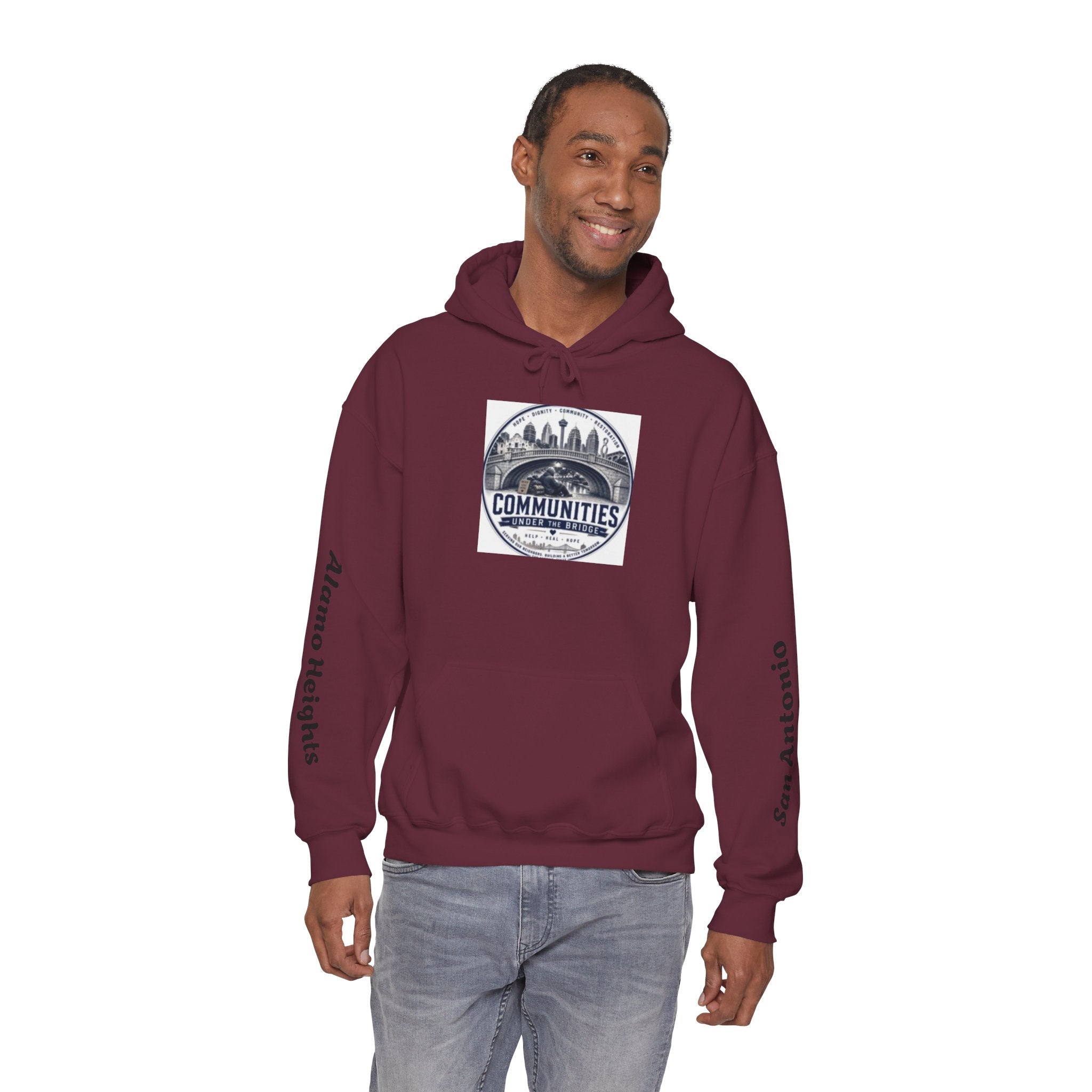 Communities Graphic Hoodie — San Antonio & Alamo Heights Cityscape Hooded Sweatshirt