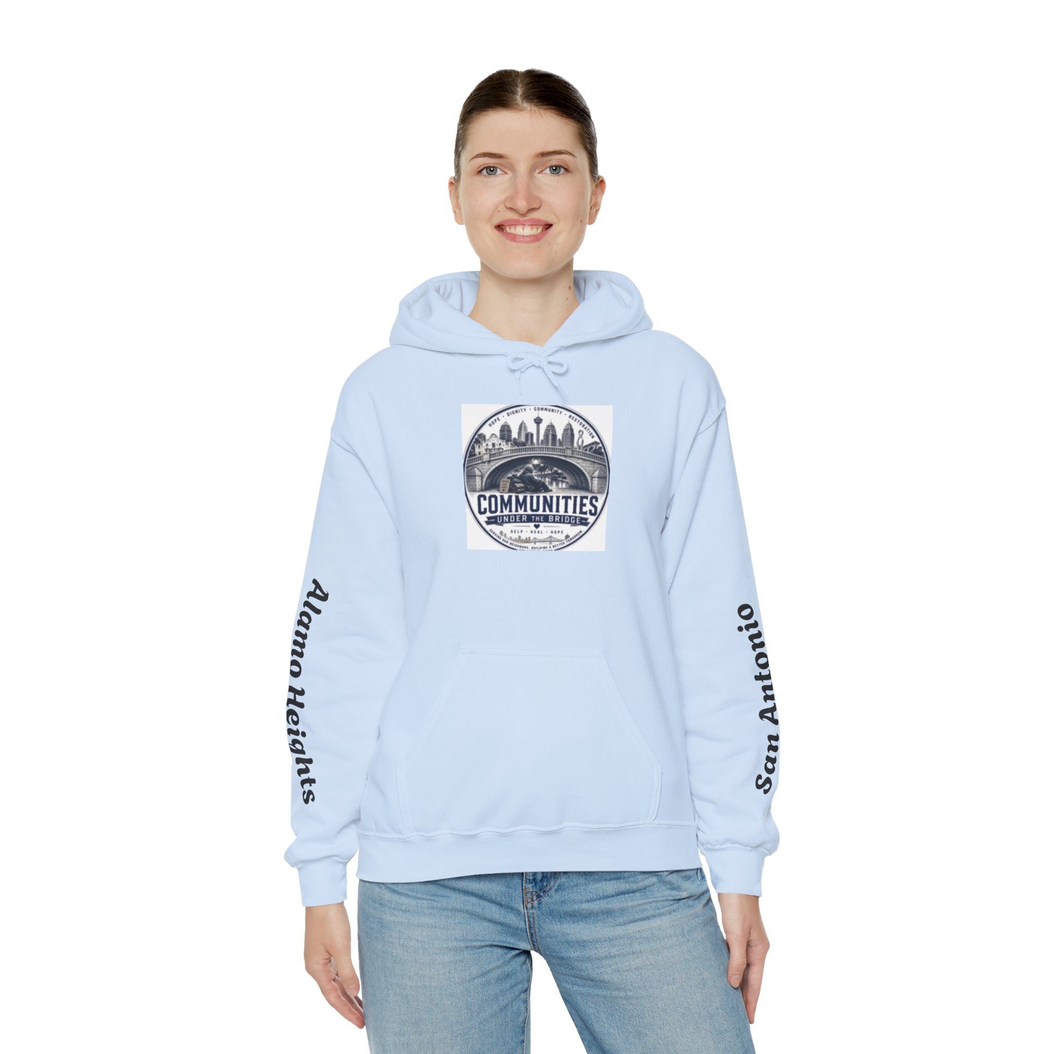 Communities Graphic Hoodie — San Antonio & Alamo Heights Cityscape Hooded Sweatshirt