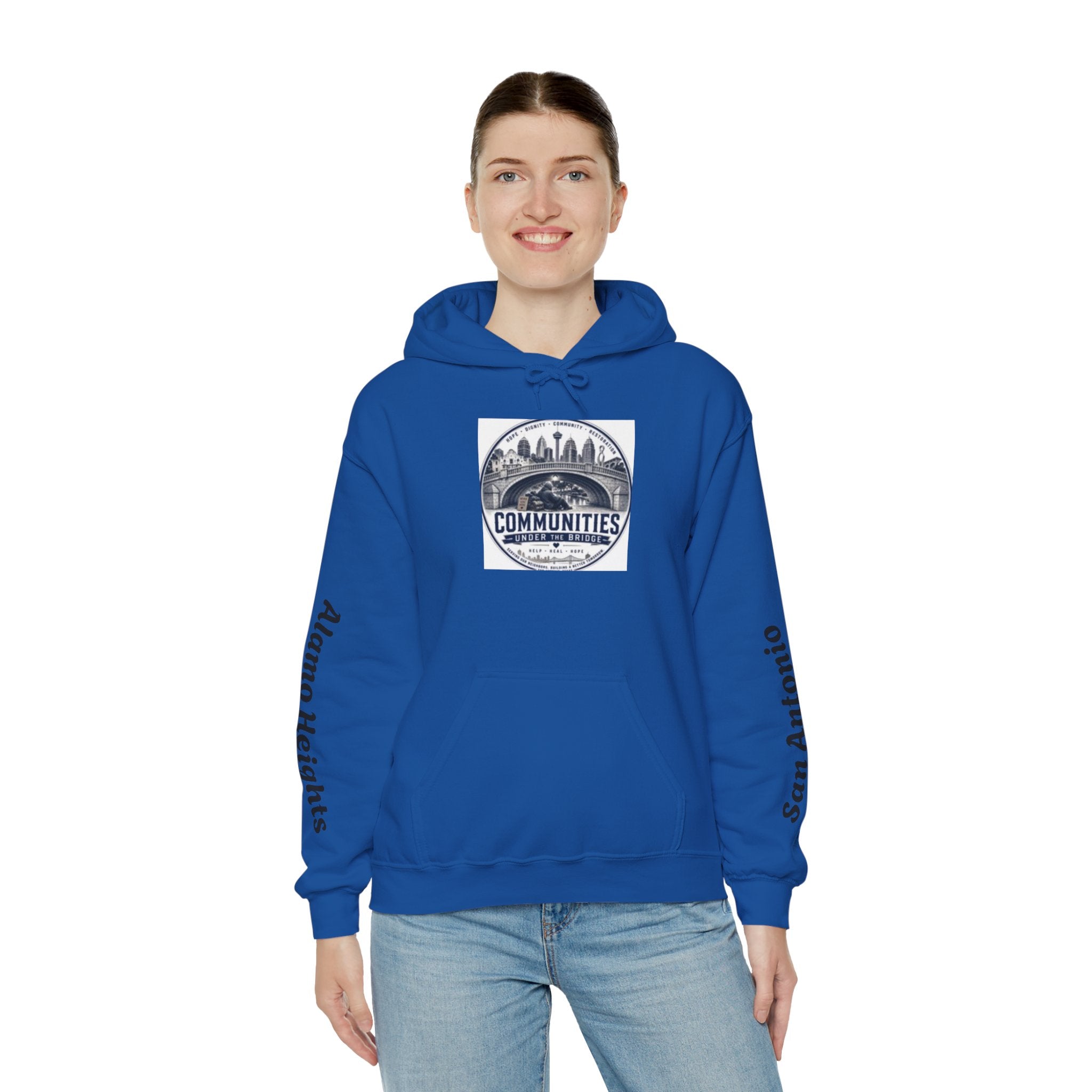 Communities Graphic Hoodie — San Antonio & Alamo Heights Cityscape Hooded Sweatshirt