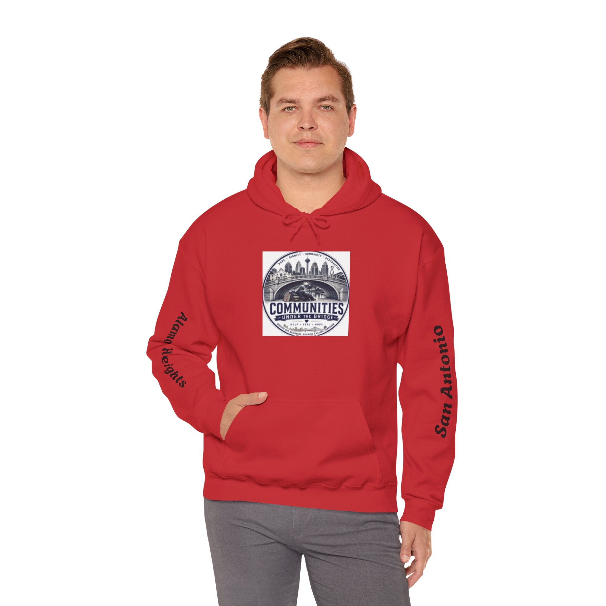 Communities Graphic Hoodie — San Antonio & Alamo Heights Cityscape Hooded Sweatshirt