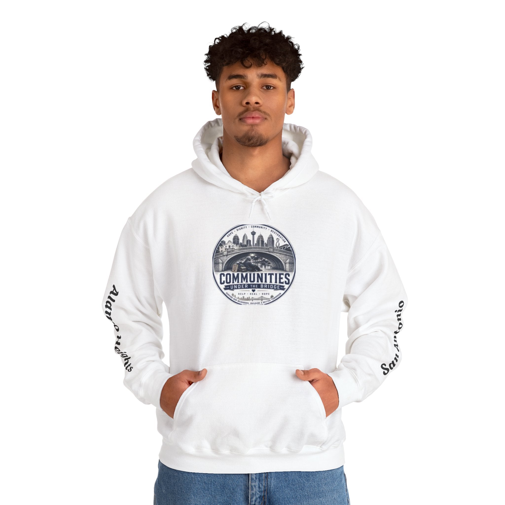Communities Graphic Hoodie — San Antonio & Alamo Heights Cityscape Hooded Sweatshirt