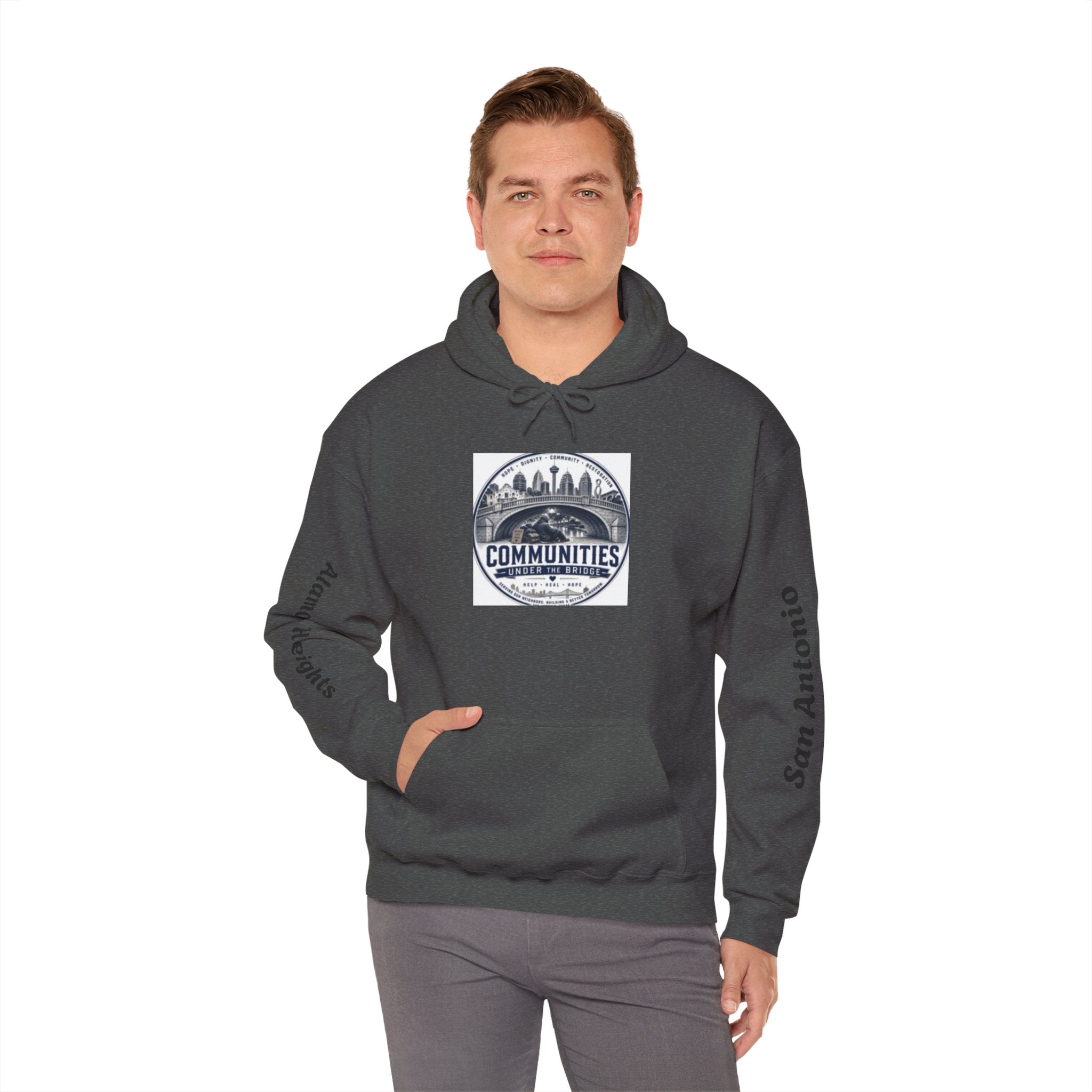 Communities Graphic Hoodie — San Antonio & Alamo Heights Cityscape Hooded Sweatshirt