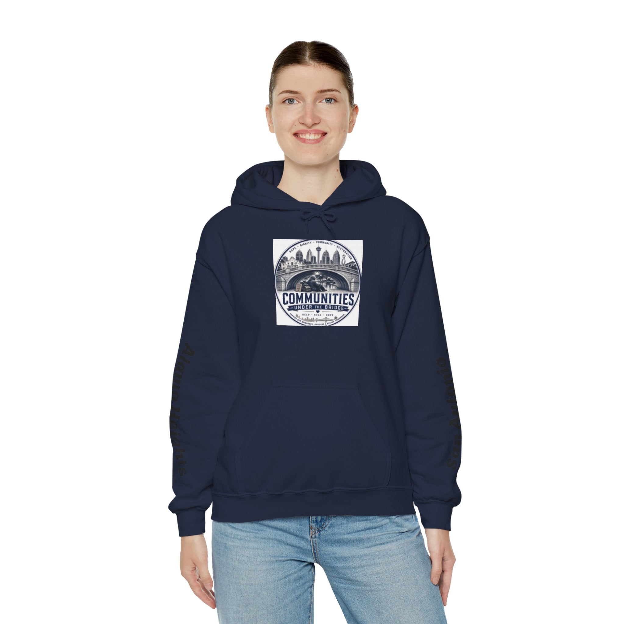 Communities Graphic Hoodie — San Antonio & Alamo Heights Cityscape Hooded Sweatshirt