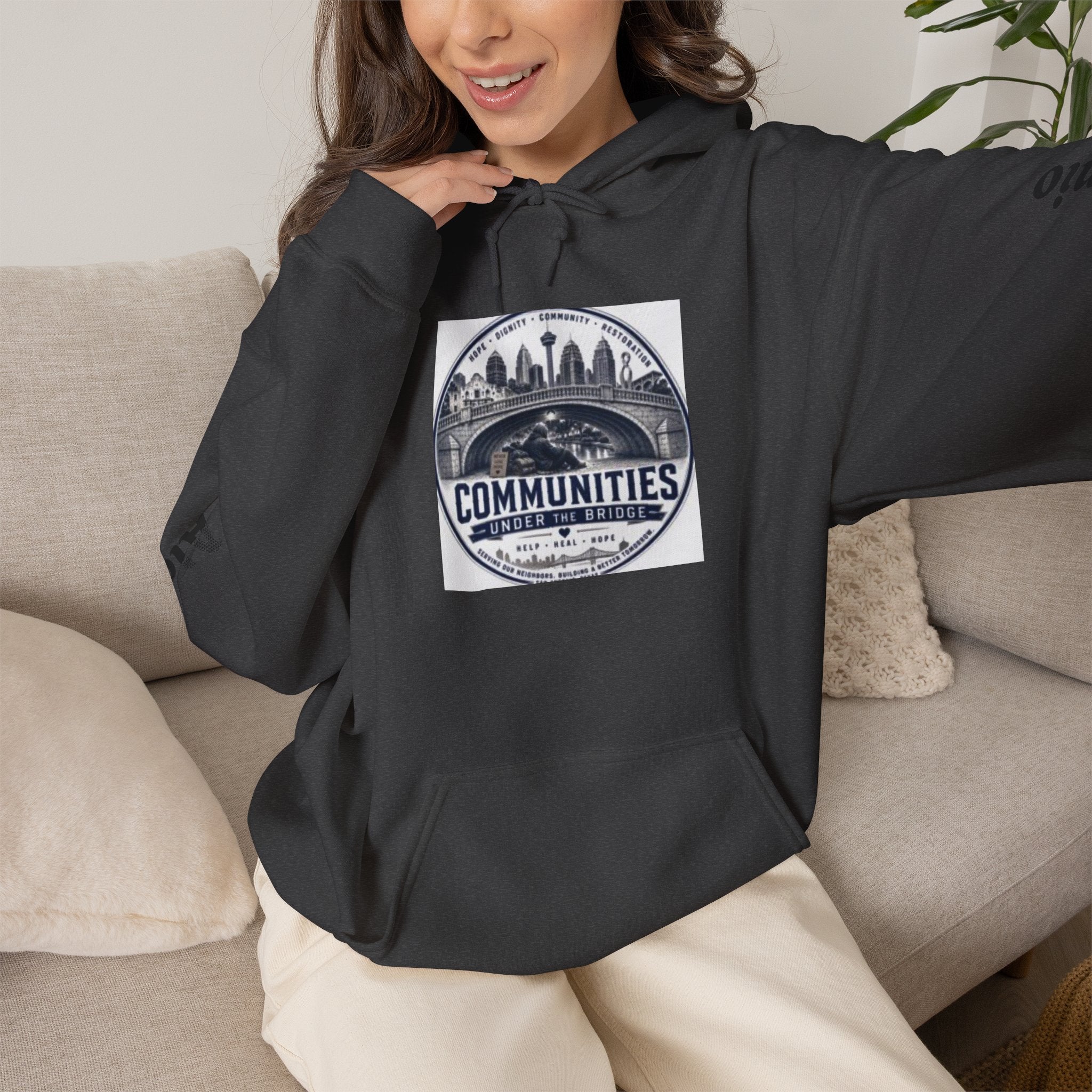 Communities Graphic Hoodie — San Antonio & Alamo Heights Cityscape Hooded Sweatshirt
