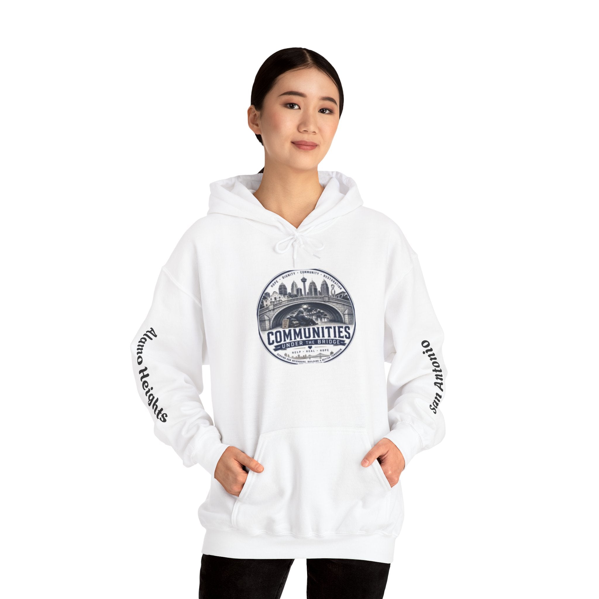Communities Graphic Hoodie — San Antonio & Alamo Heights Cityscape Hooded Sweatshirt