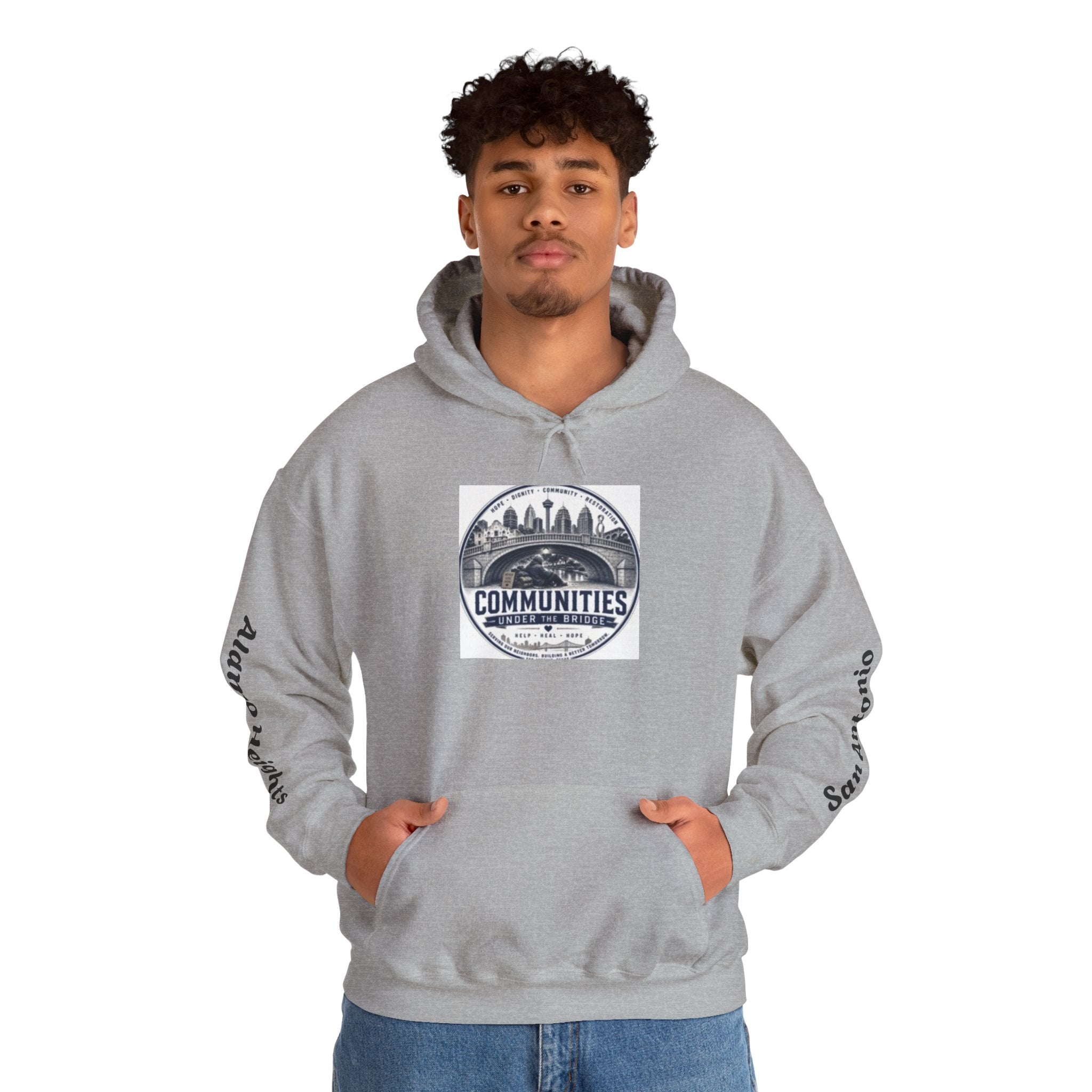 Communities Graphic Hoodie — San Antonio & Alamo Heights Cityscape Hooded Sweatshirt