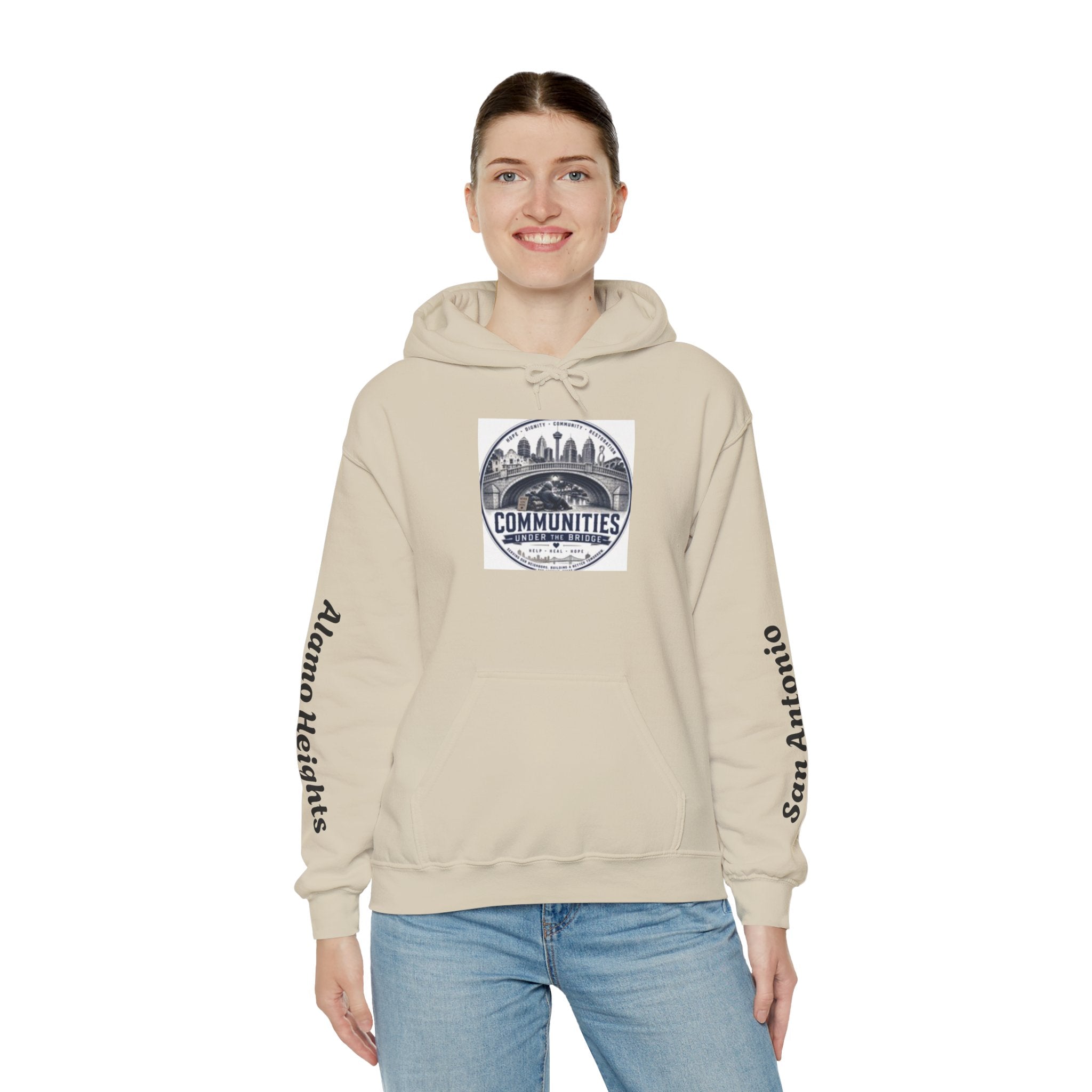 Communities Graphic Hoodie — San Antonio & Alamo Heights Cityscape Hooded Sweatshirt