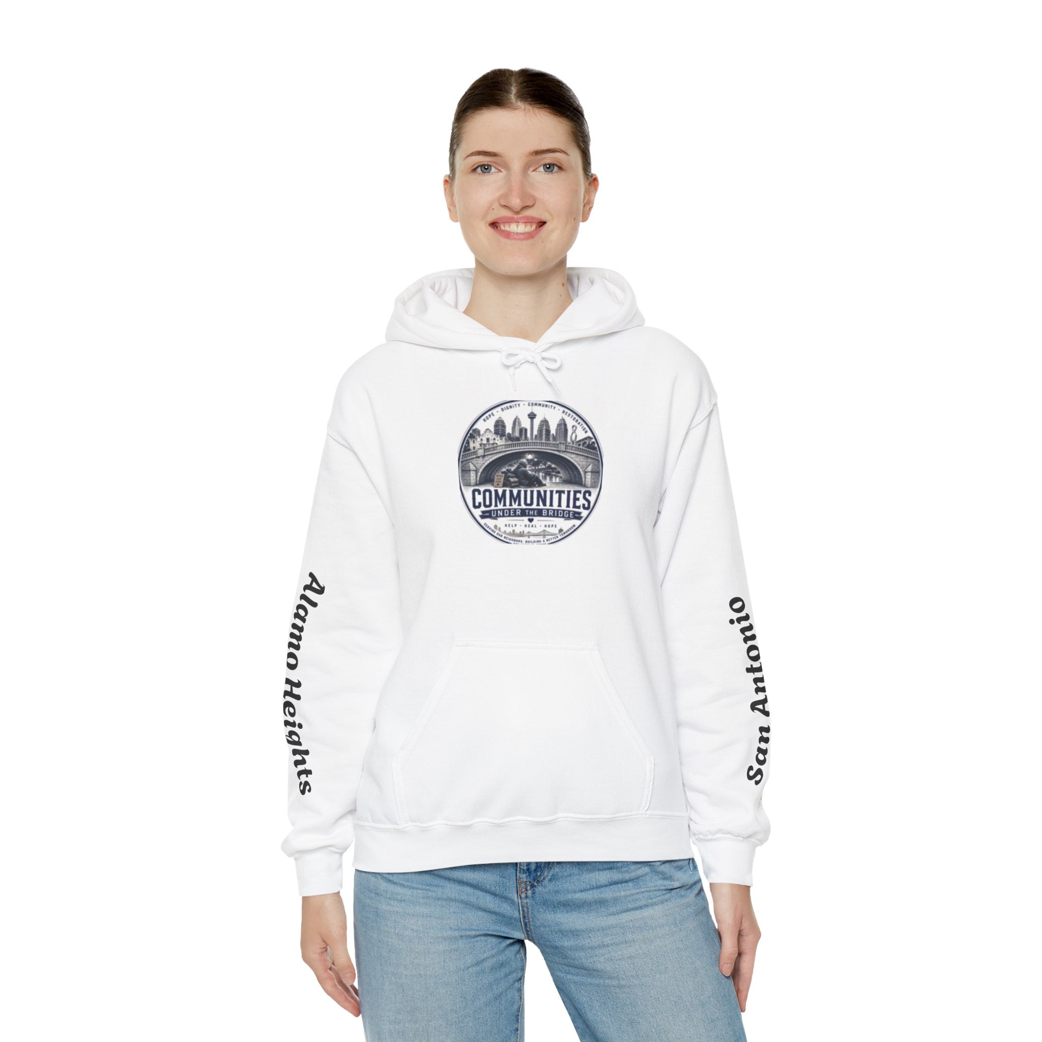 Communities Graphic Hoodie — San Antonio & Alamo Heights Cityscape Hooded Sweatshirt