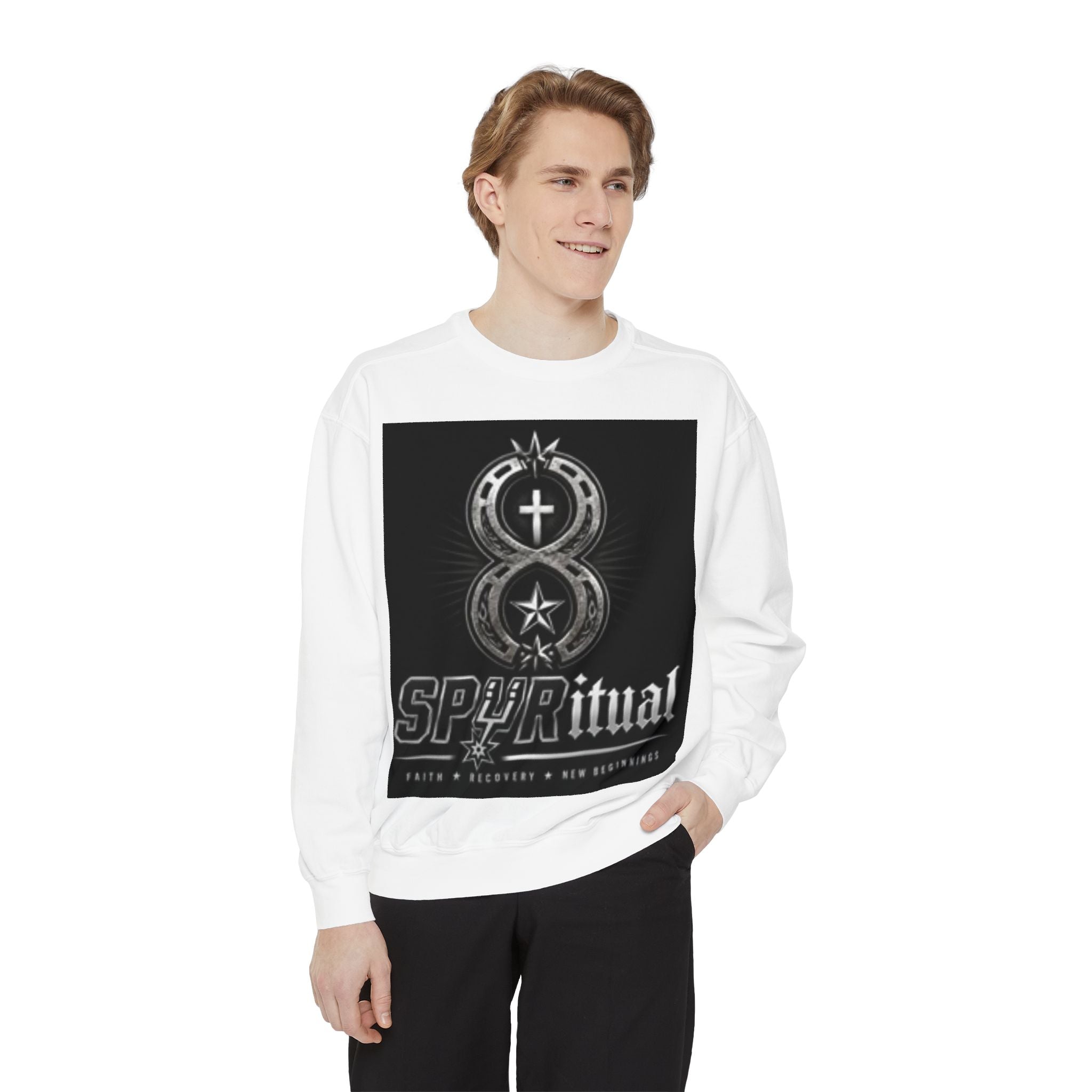 Spiritual Graphic Sweatshirt — 'SPIRITual' Vintage Emblem Crewneck