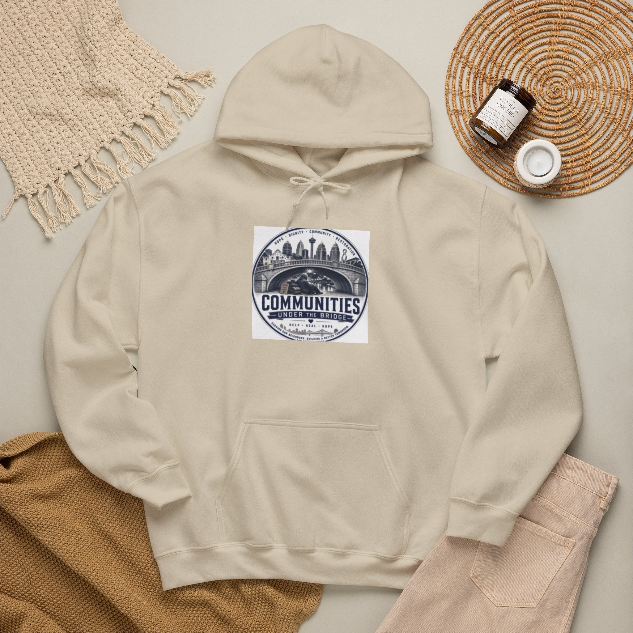 Communities Graphic Hoodie — San Antonio & Alamo Heights Cityscape Hooded Sweatshirt
