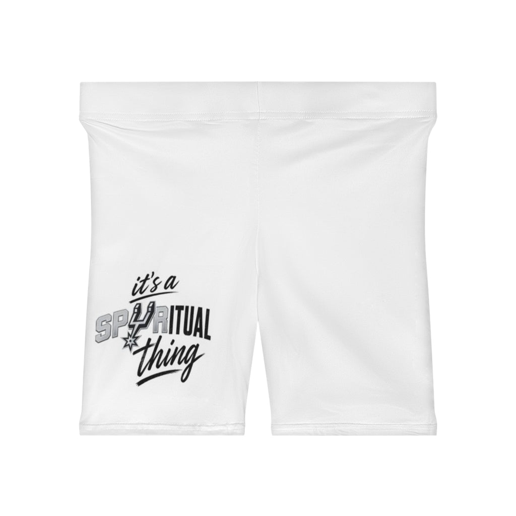 Spiritual Vibes Women's Biker Shorts — "It's a Spiritual Thing" Fitness Shorts