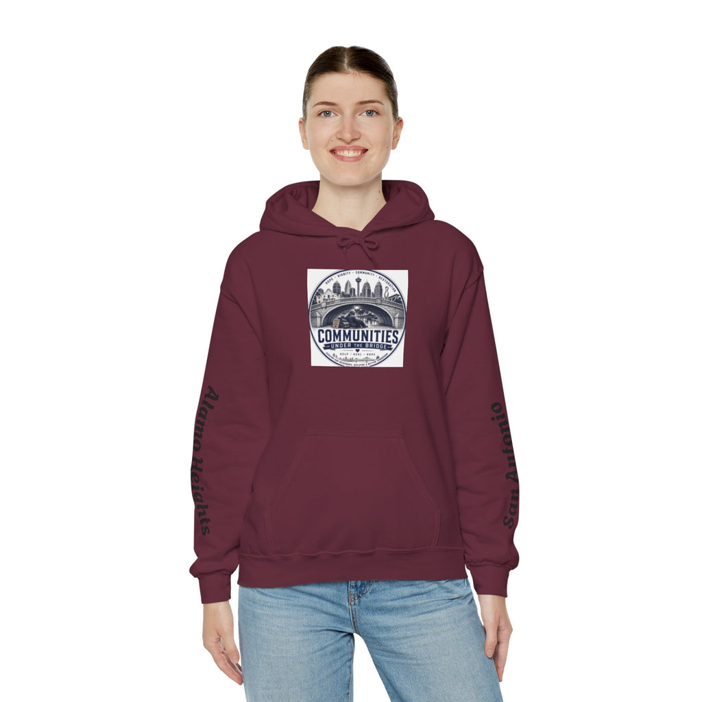 Communities Graphic Hoodie — San Antonio & Alamo Heights Cityscape Hooded Sweatshirt