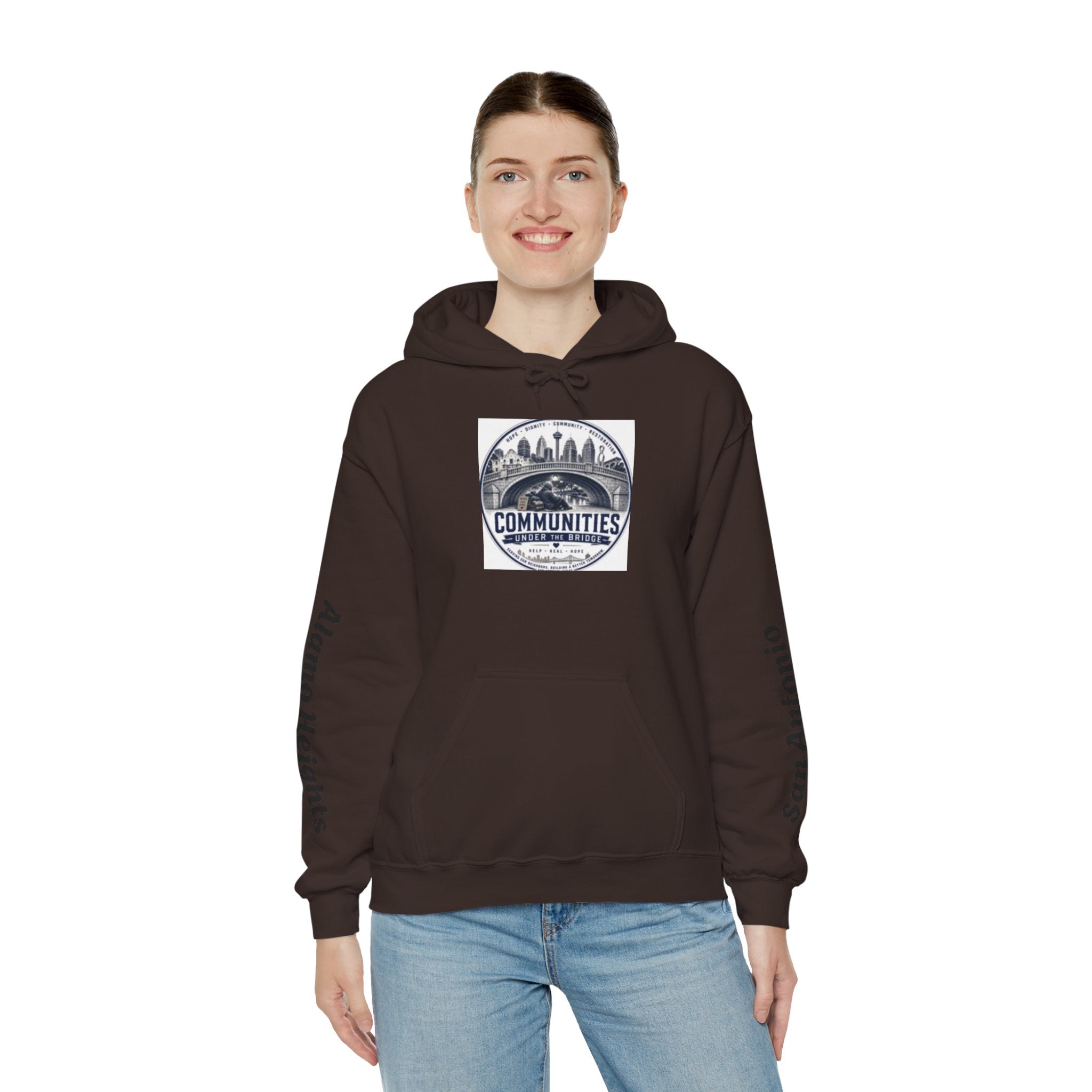 Communities Graphic Hoodie — San Antonio & Alamo Heights Cityscape Hooded Sweatshirt