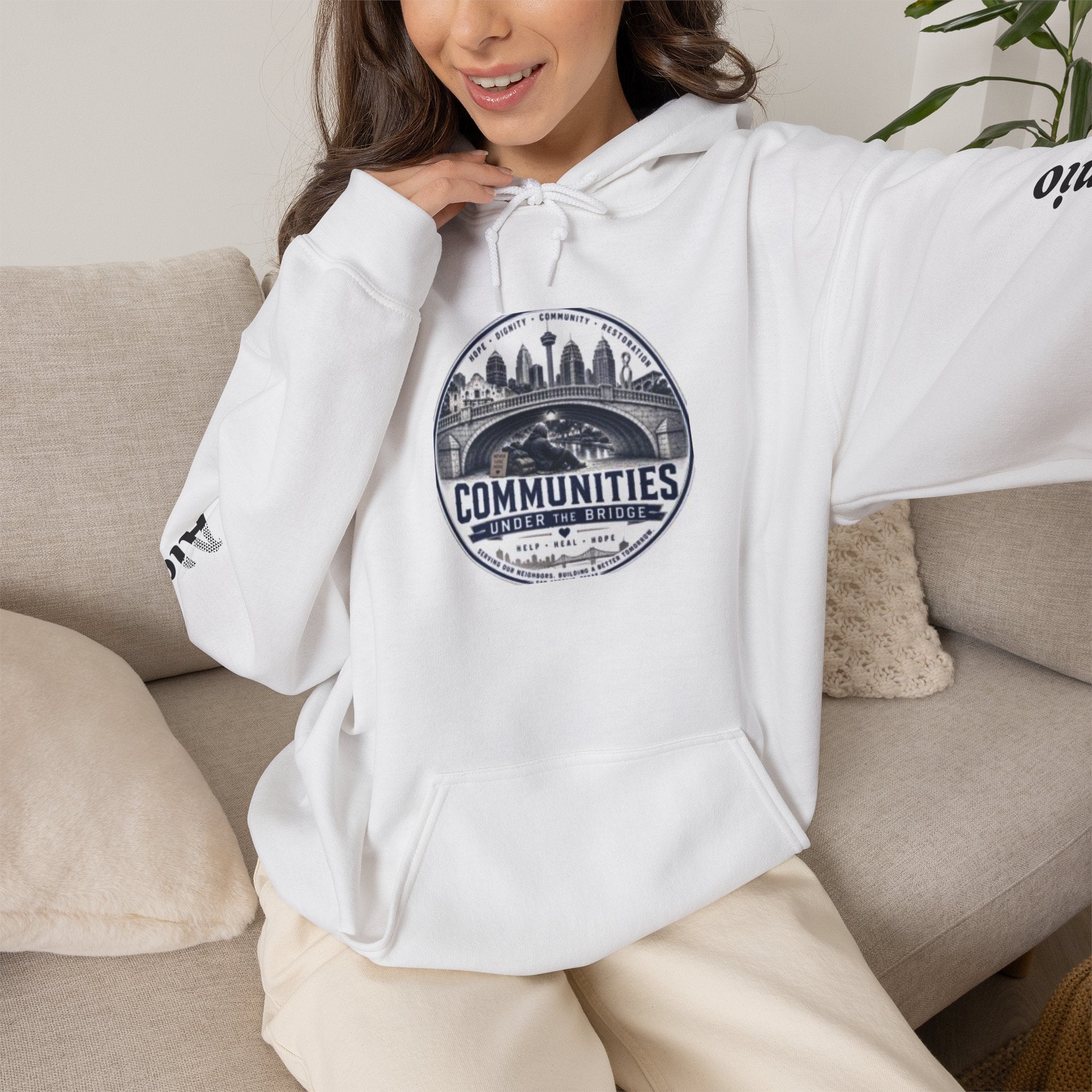 Communities Graphic Hoodie — San Antonio & Alamo Heights Cityscape Hooded Sweatshirt