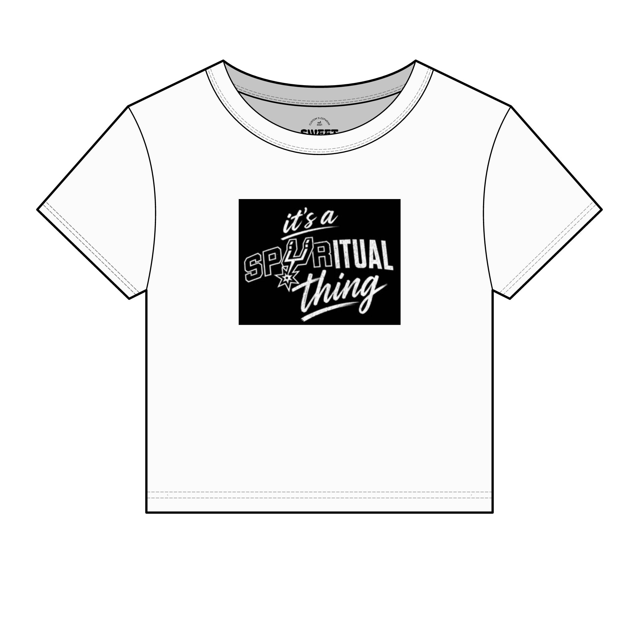 Spiritual Vibes Baby Tee — "It's a Spiritual Thing" Women's Crop T‑Shirt
