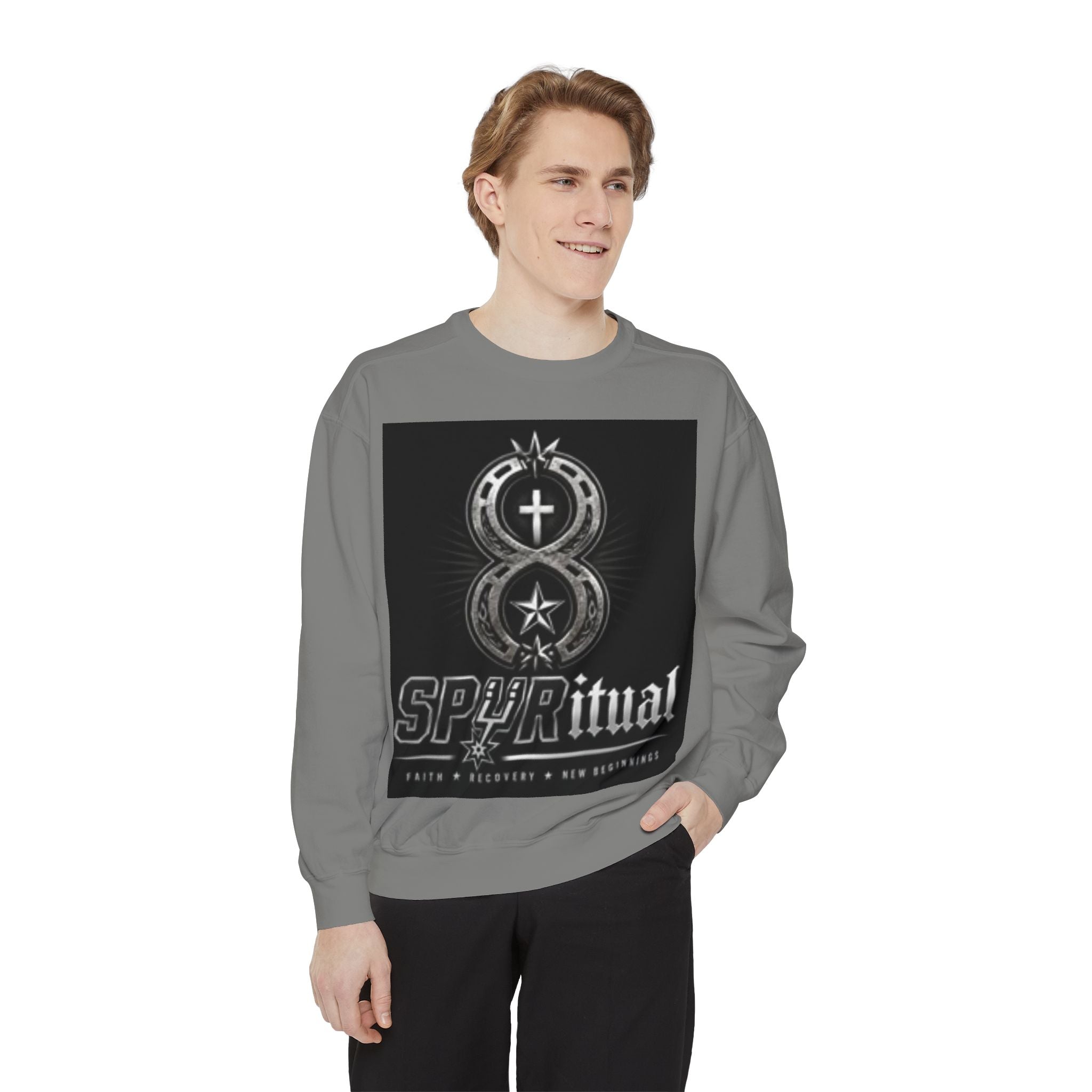Spiritual Graphic Sweatshirt — 'SPIRITual' Vintage Emblem Crewneck