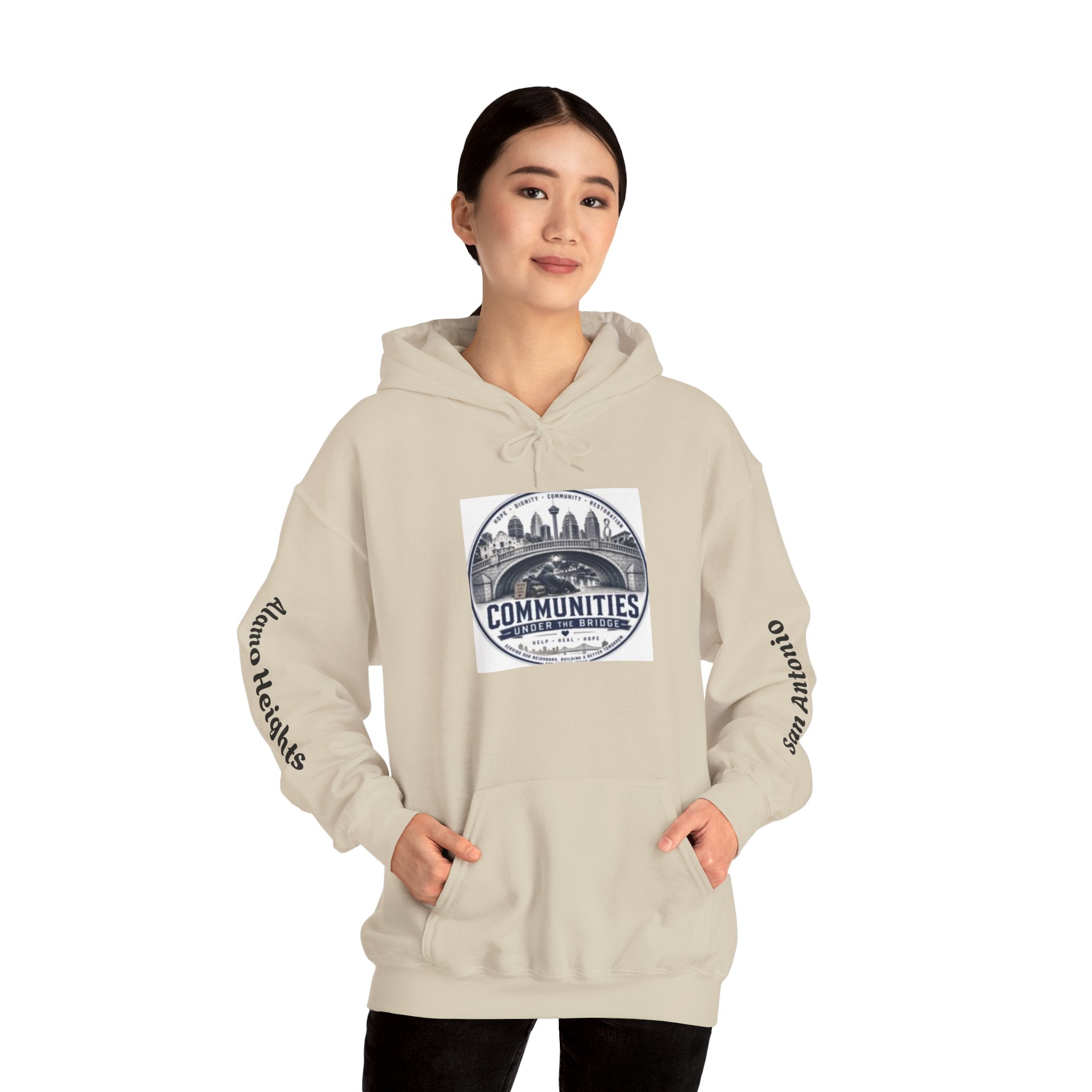 Communities Graphic Hoodie — San Antonio & Alamo Heights Cityscape Hooded Sweatshirt