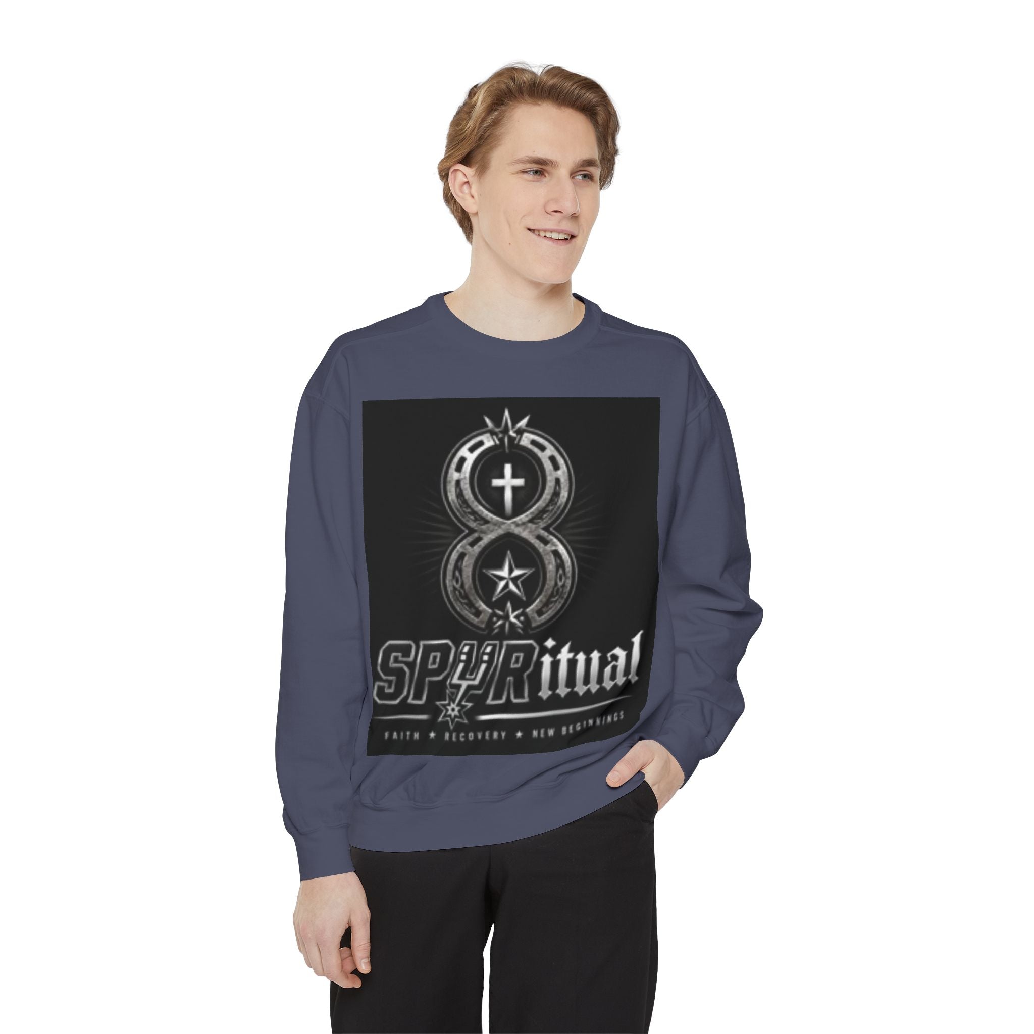 Spiritual Graphic Sweatshirt — 'SPIRITual' Vintage Emblem Crewneck