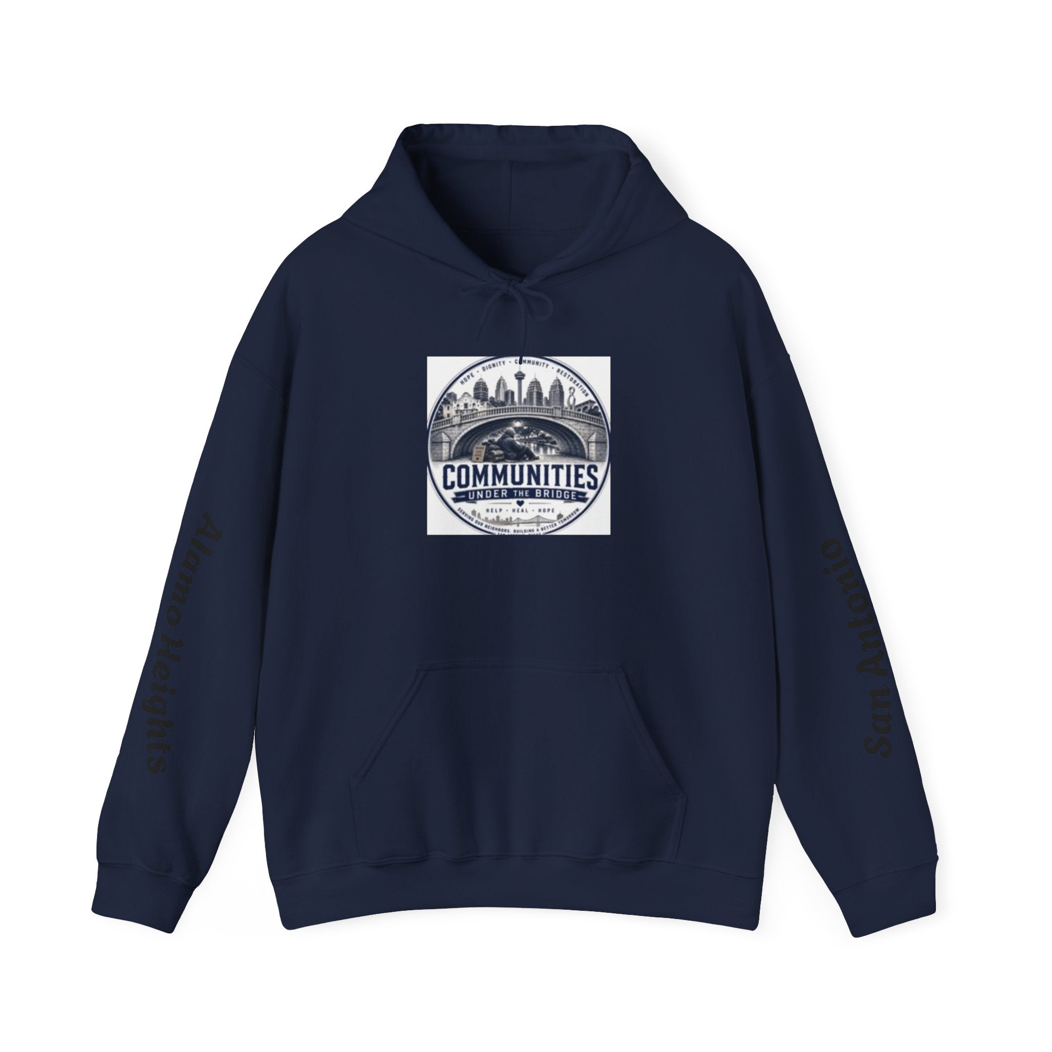 Communities Graphic Hoodie — San Antonio & Alamo Heights Cityscape Hooded Sweatshirt