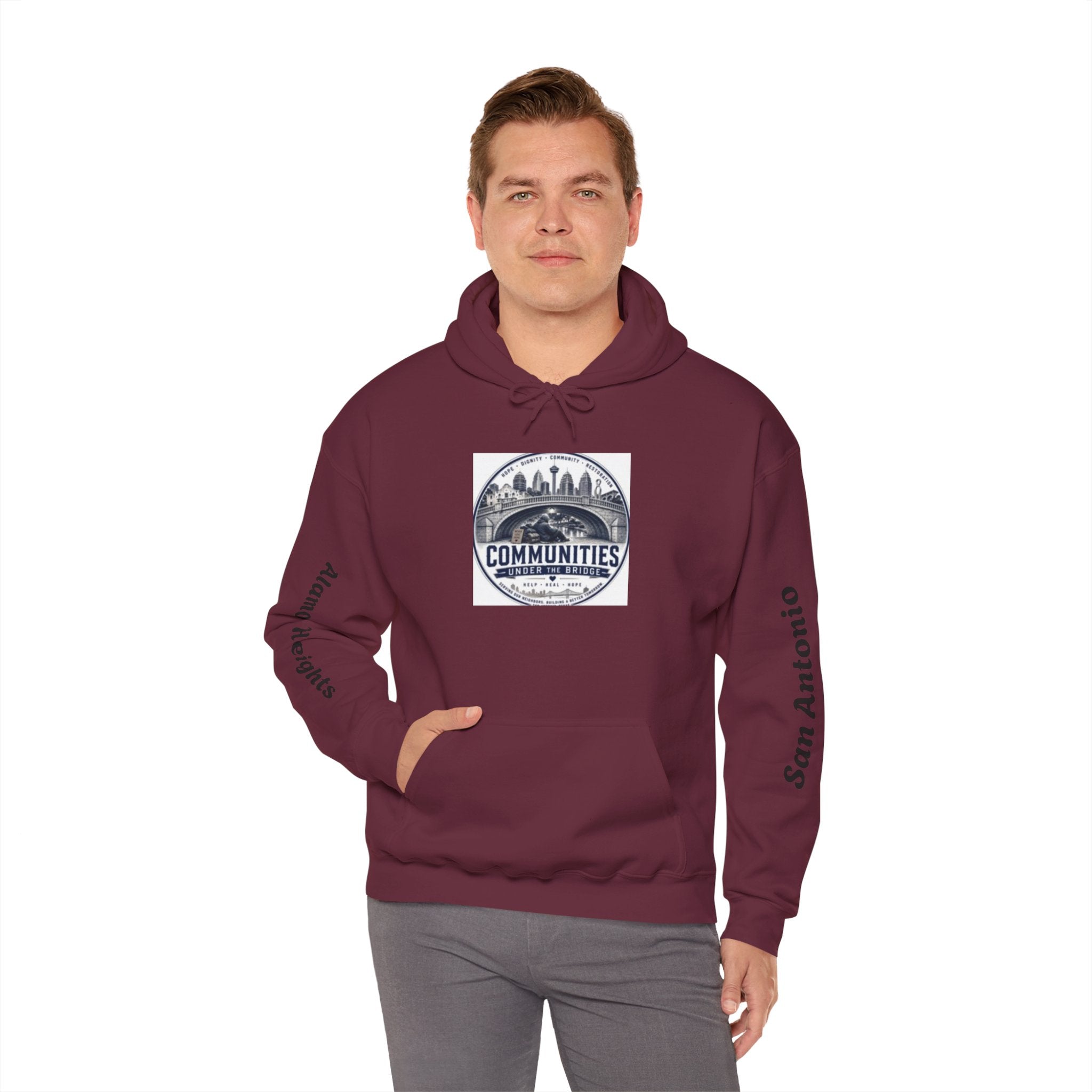 Communities Graphic Hoodie — San Antonio & Alamo Heights Cityscape Hooded Sweatshirt