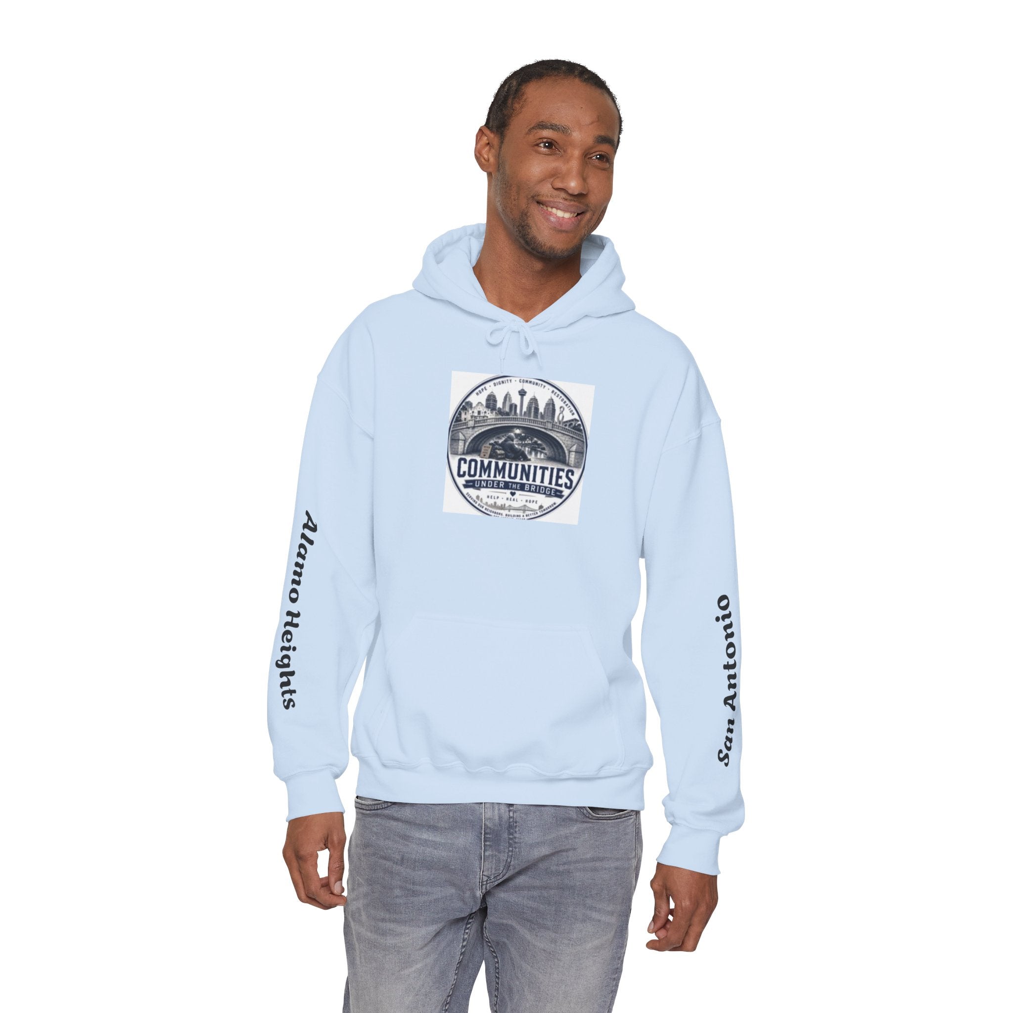 Communities Graphic Hoodie — San Antonio & Alamo Heights Cityscape Hooded Sweatshirt
