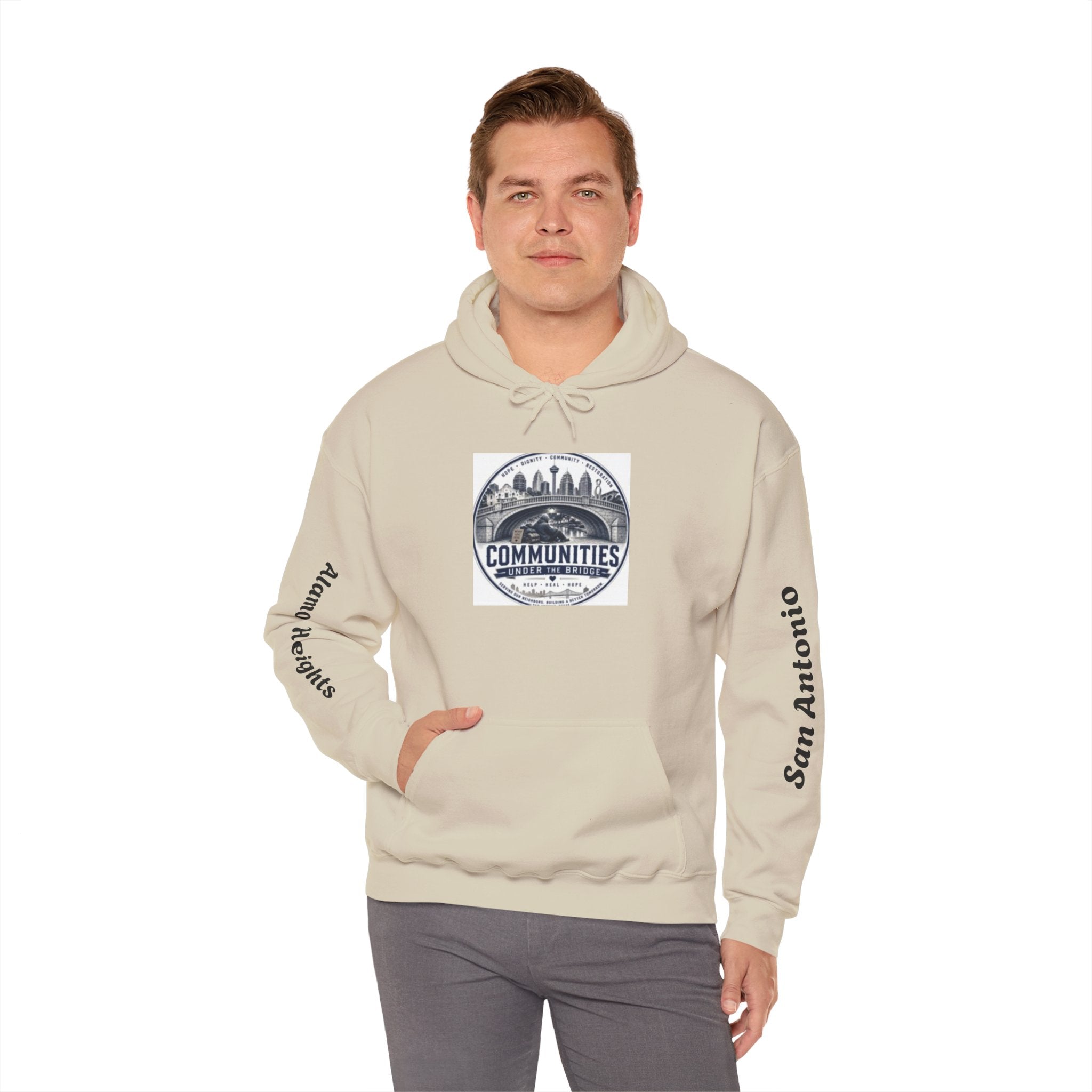 Communities Graphic Hoodie — San Antonio & Alamo Heights Cityscape Hooded Sweatshirt