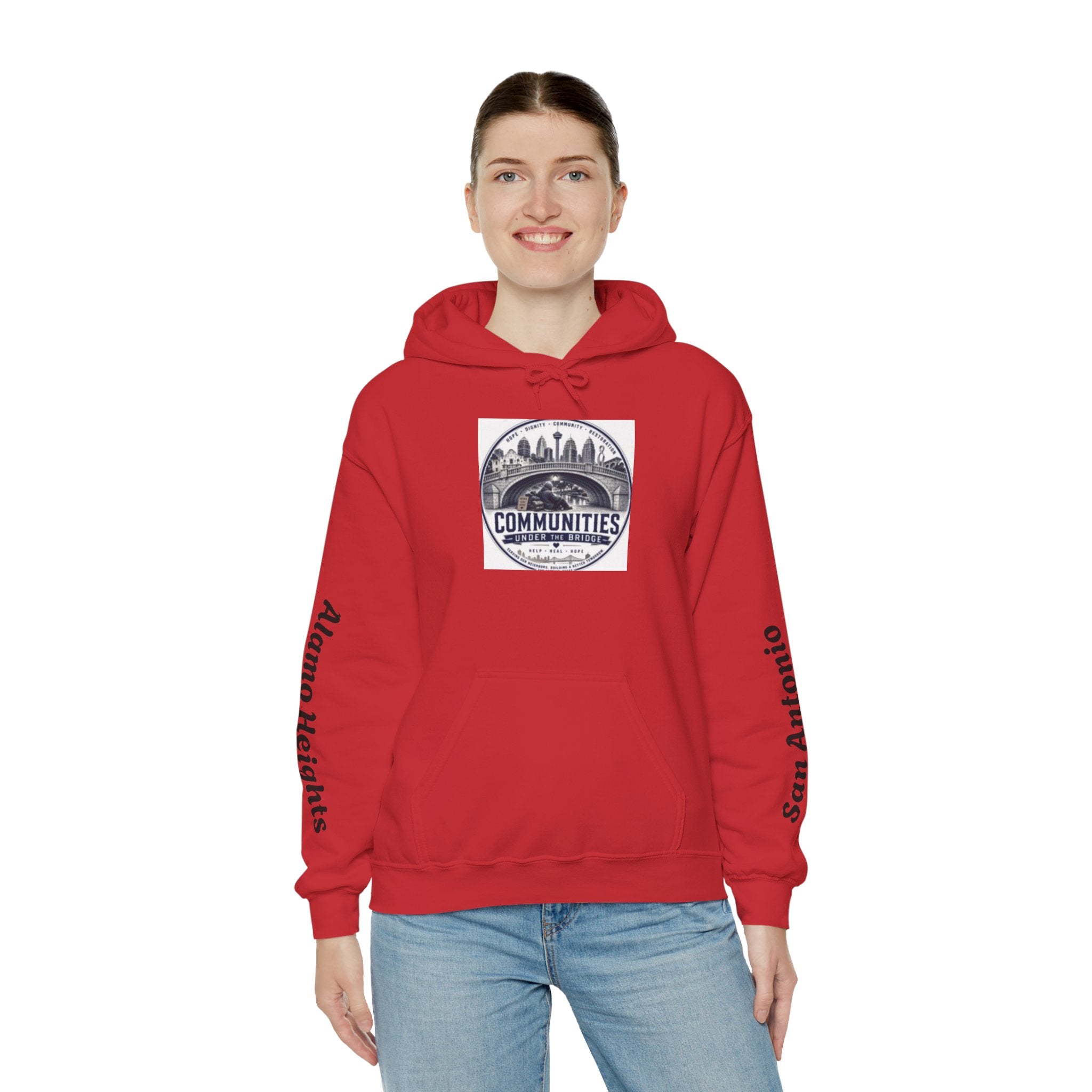 Communities Graphic Hoodie — San Antonio & Alamo Heights Cityscape Hooded Sweatshirt