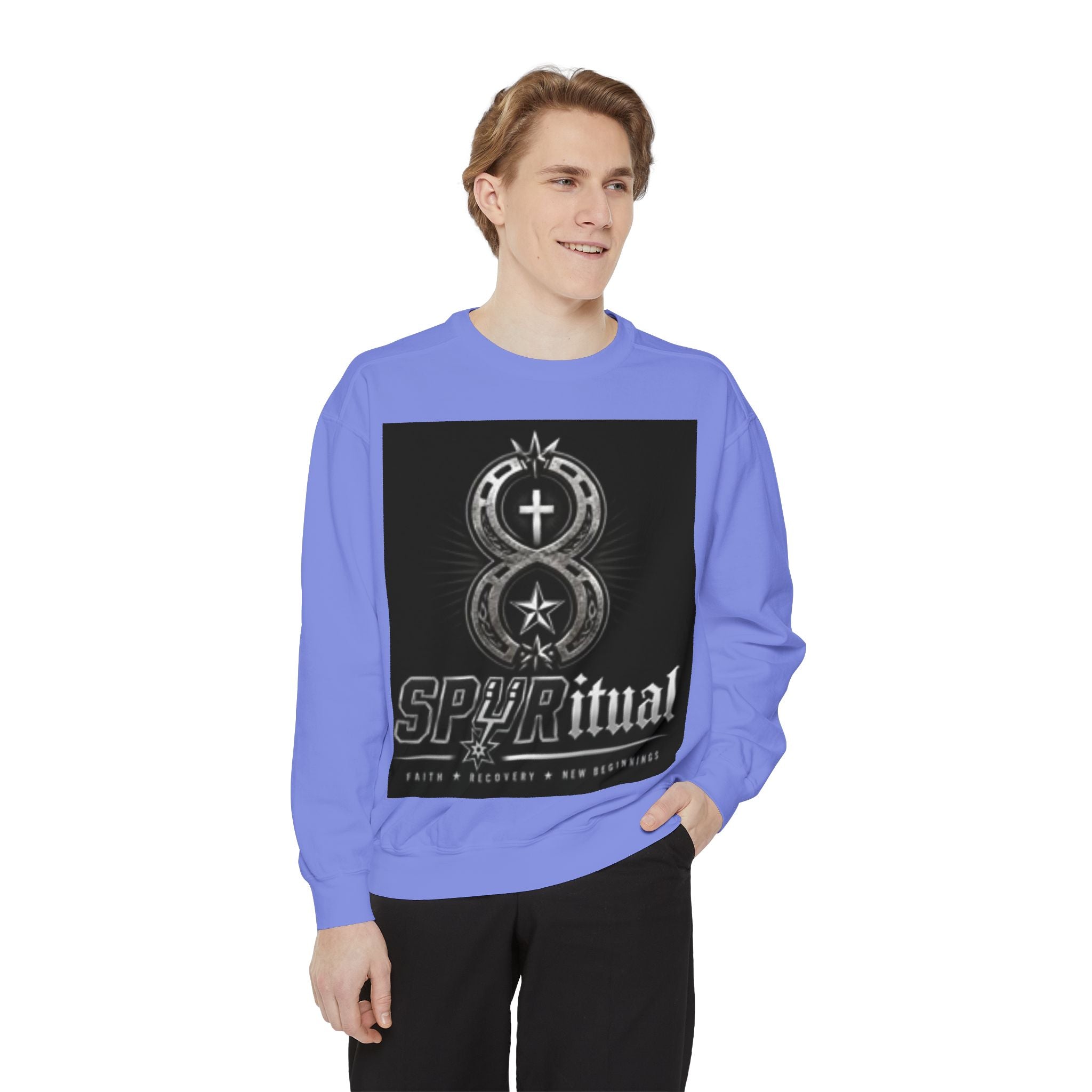 Spiritual Graphic Sweatshirt — 'SPIRITual' Vintage Emblem Crewneck