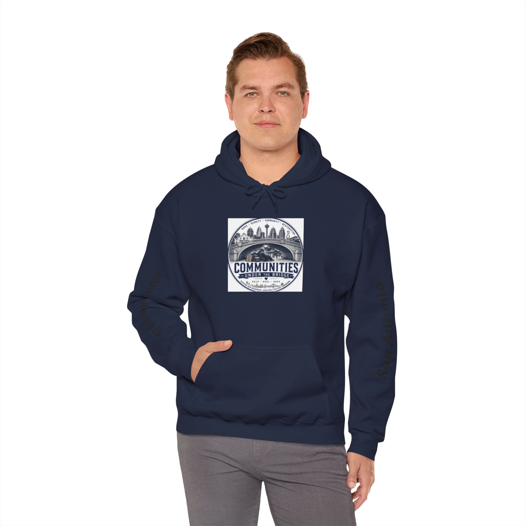 Communities Graphic Hoodie — San Antonio & Alamo Heights Cityscape Hooded Sweatshirt