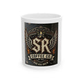 SR Coffee Co. 'Bad Ass Brew' Ceramic Mug — Vintage Biker Coffee Cup (11oz, 15oz)