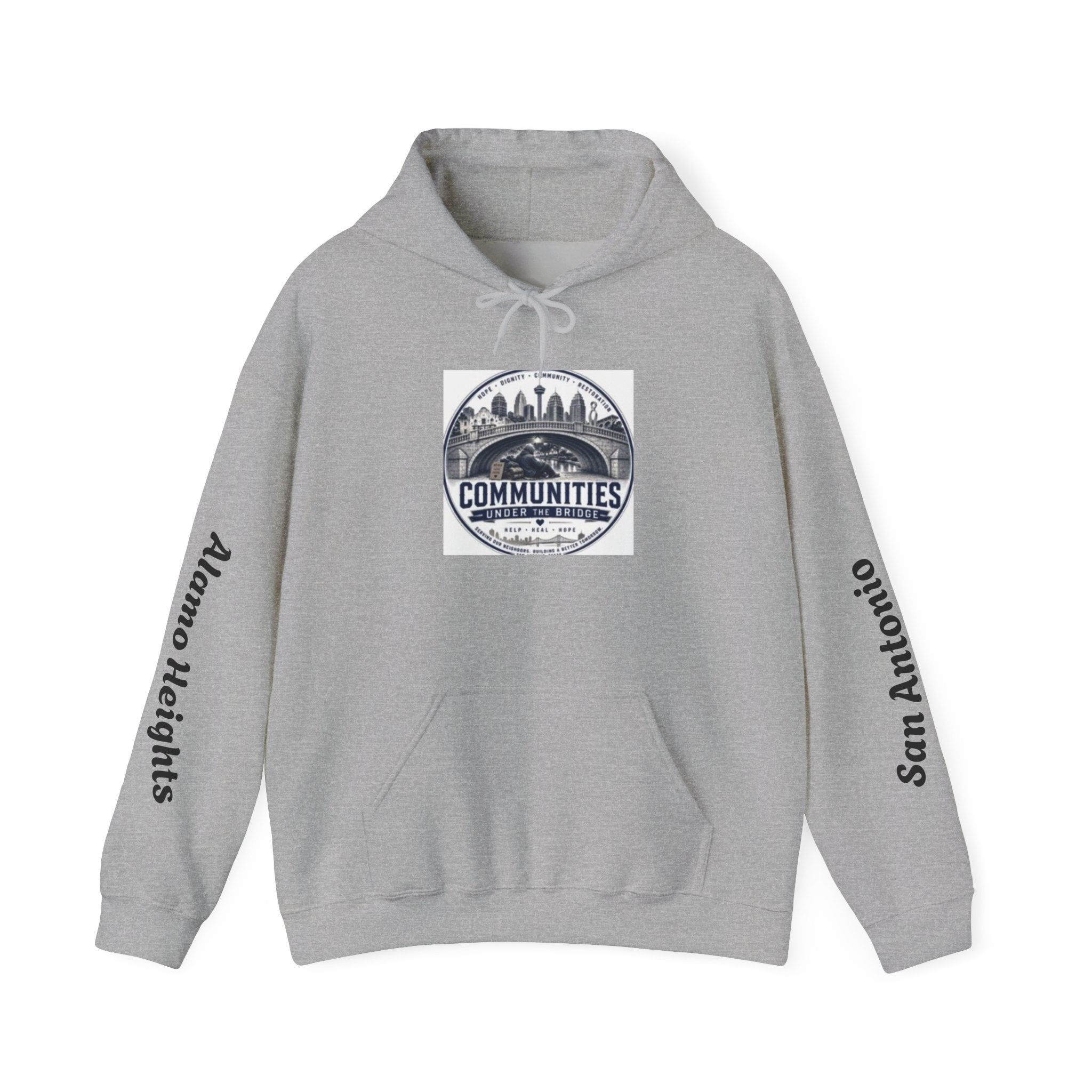 Communities Graphic Hoodie — San Antonio & Alamo Heights Cityscape Hooded Sweatshirt