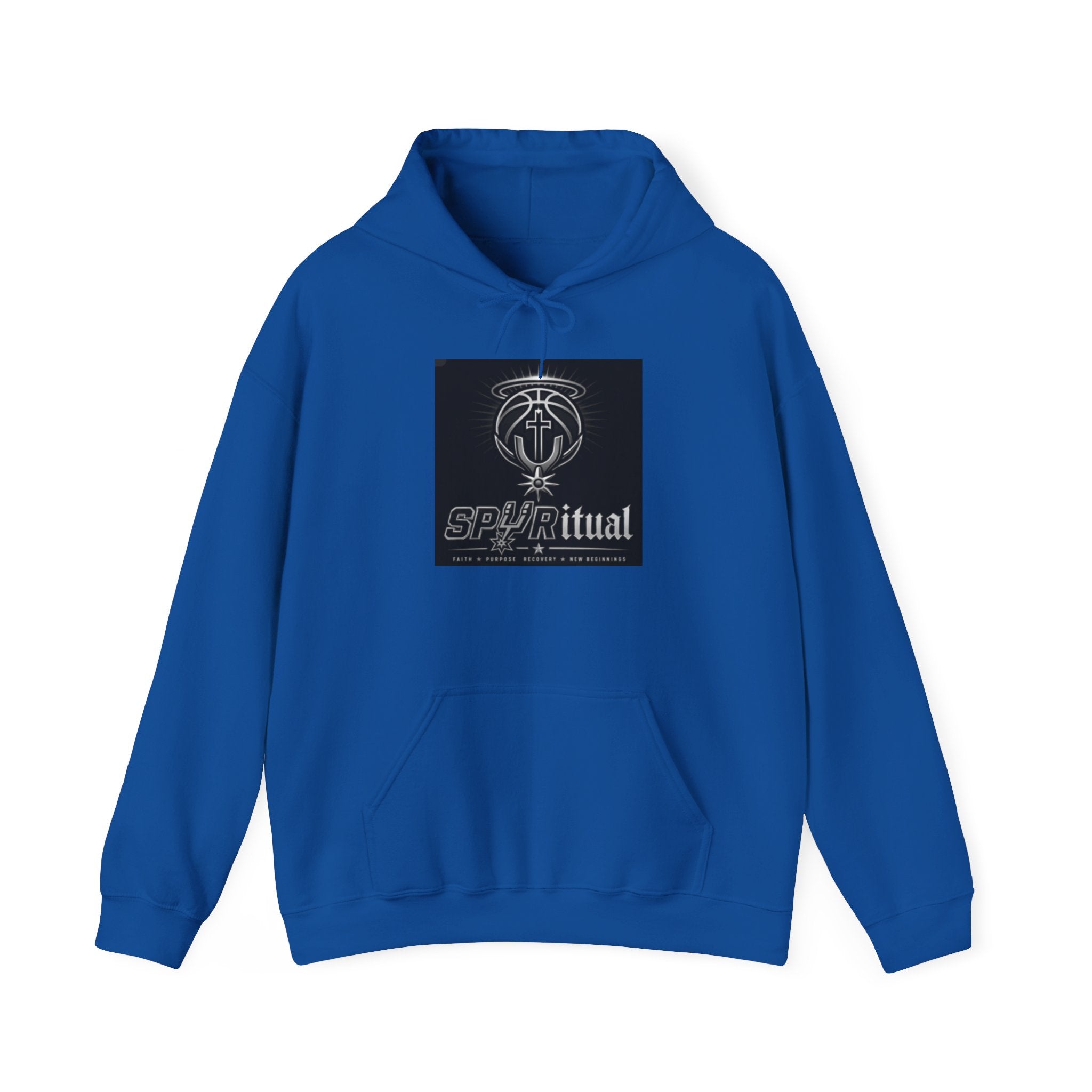 Spiriritual Logo Hoodie — Minimalist Black Square Graphic Sweatshirt